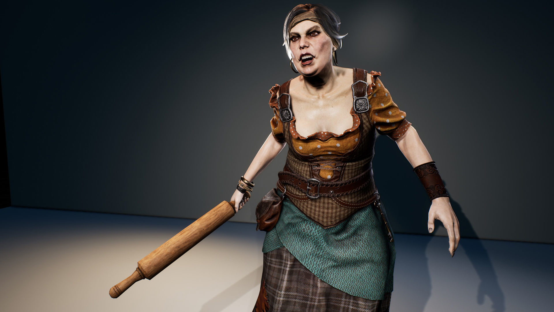 Barmaid Low-poly 3D model_13