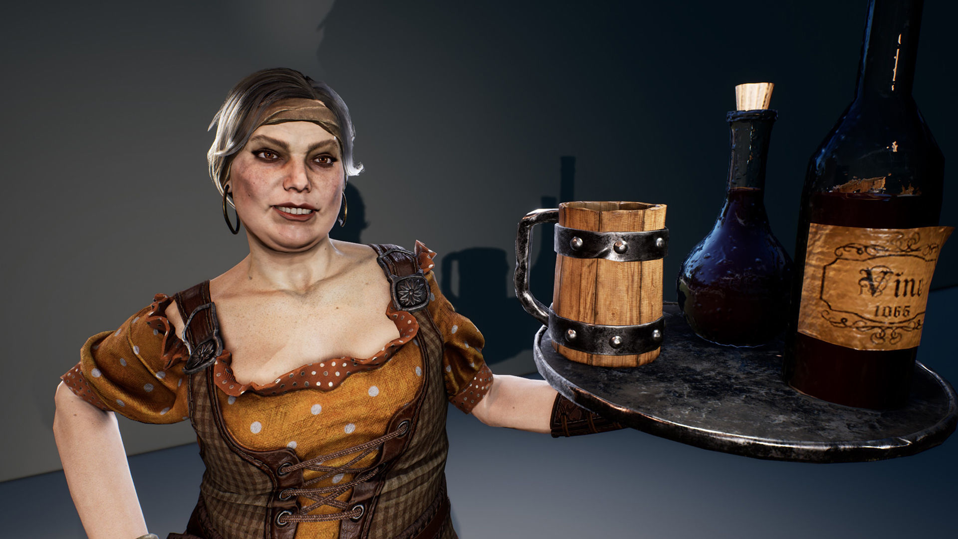 Barmaid Low-poly 3D model_10