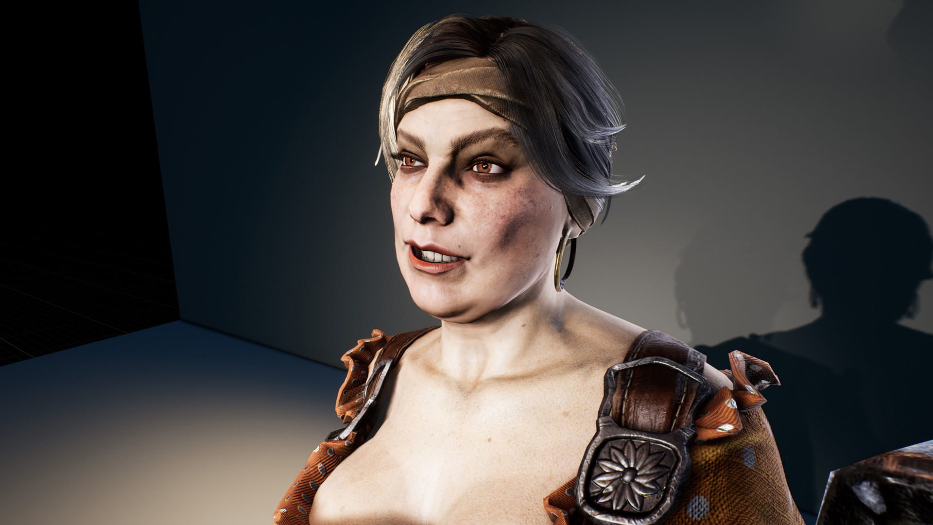 Barmaid Low-poly 3D model_11