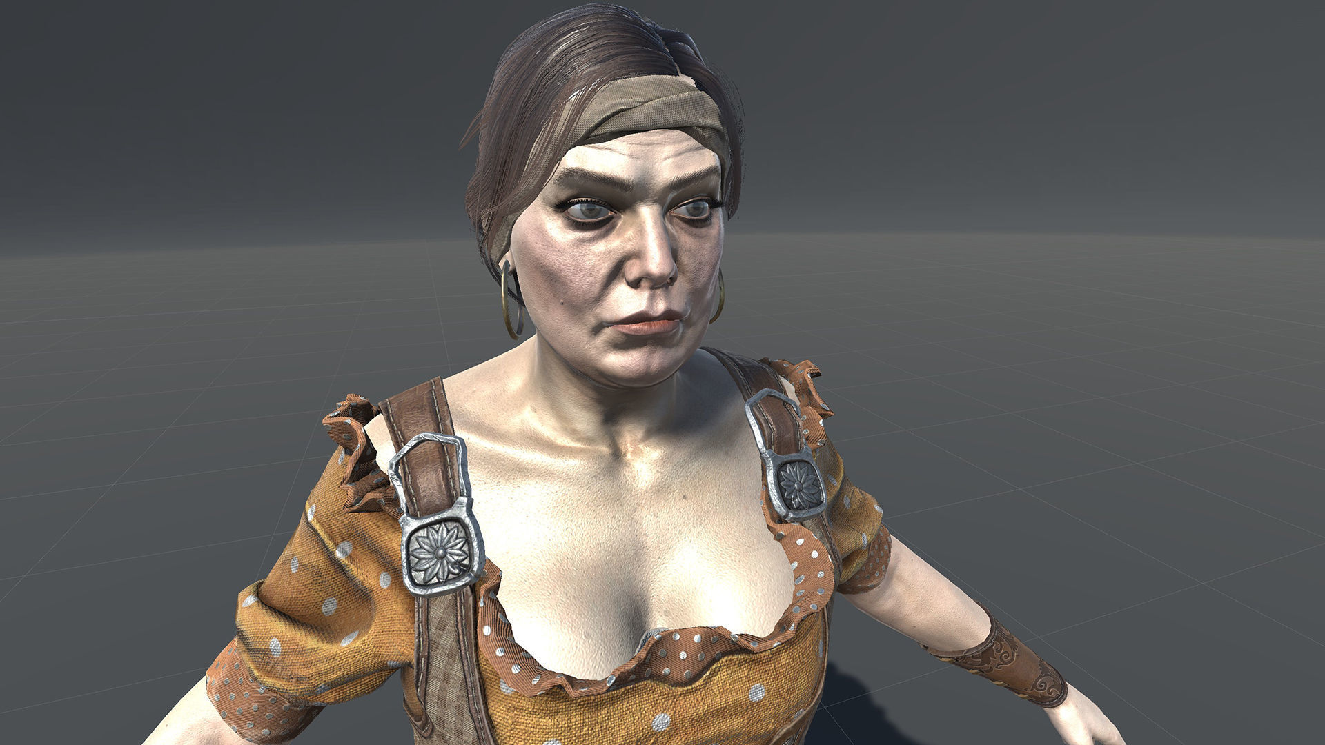 Barmaid Low-poly 3D model_30