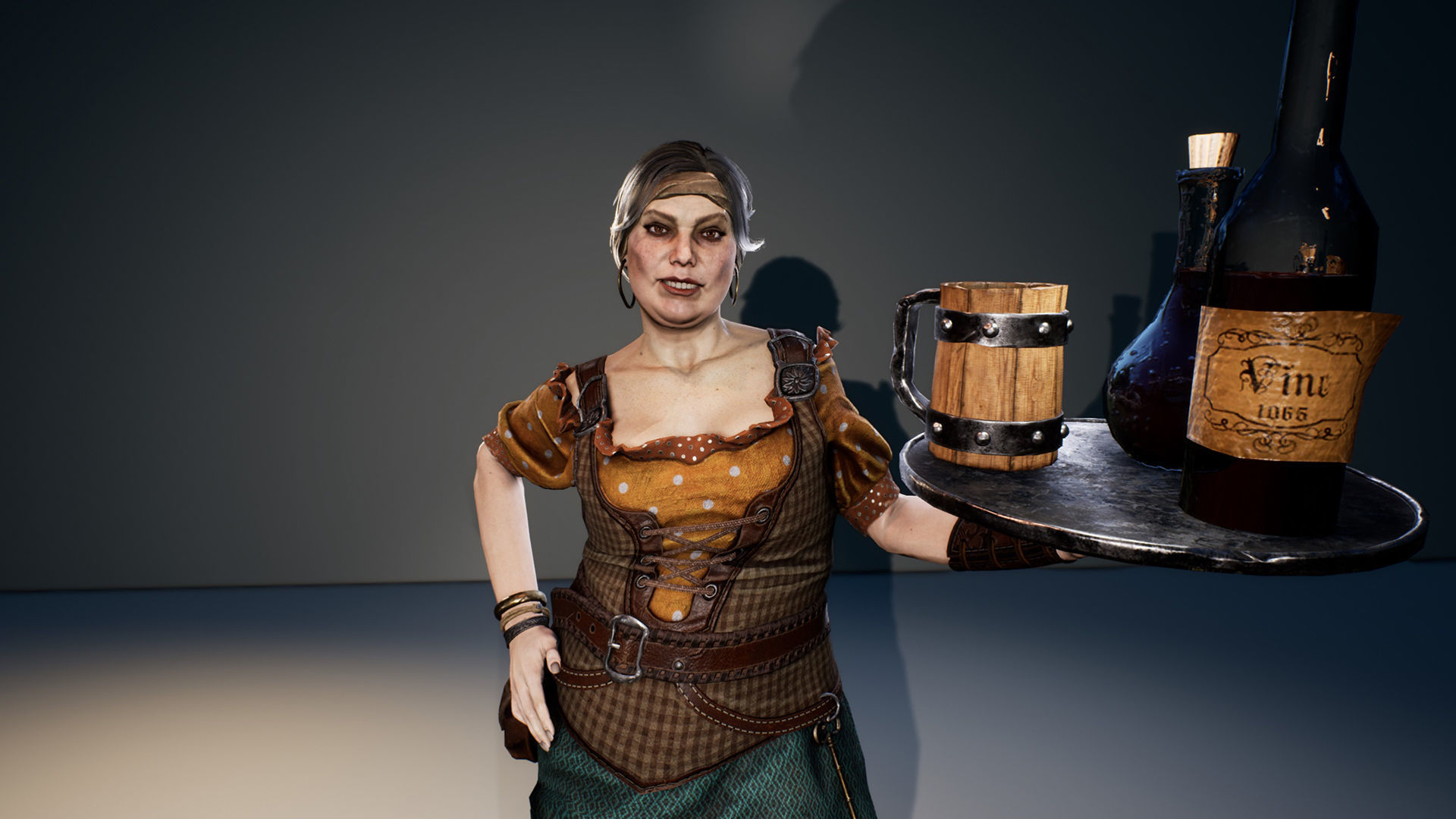 Barmaid Low-poly 3D model_14