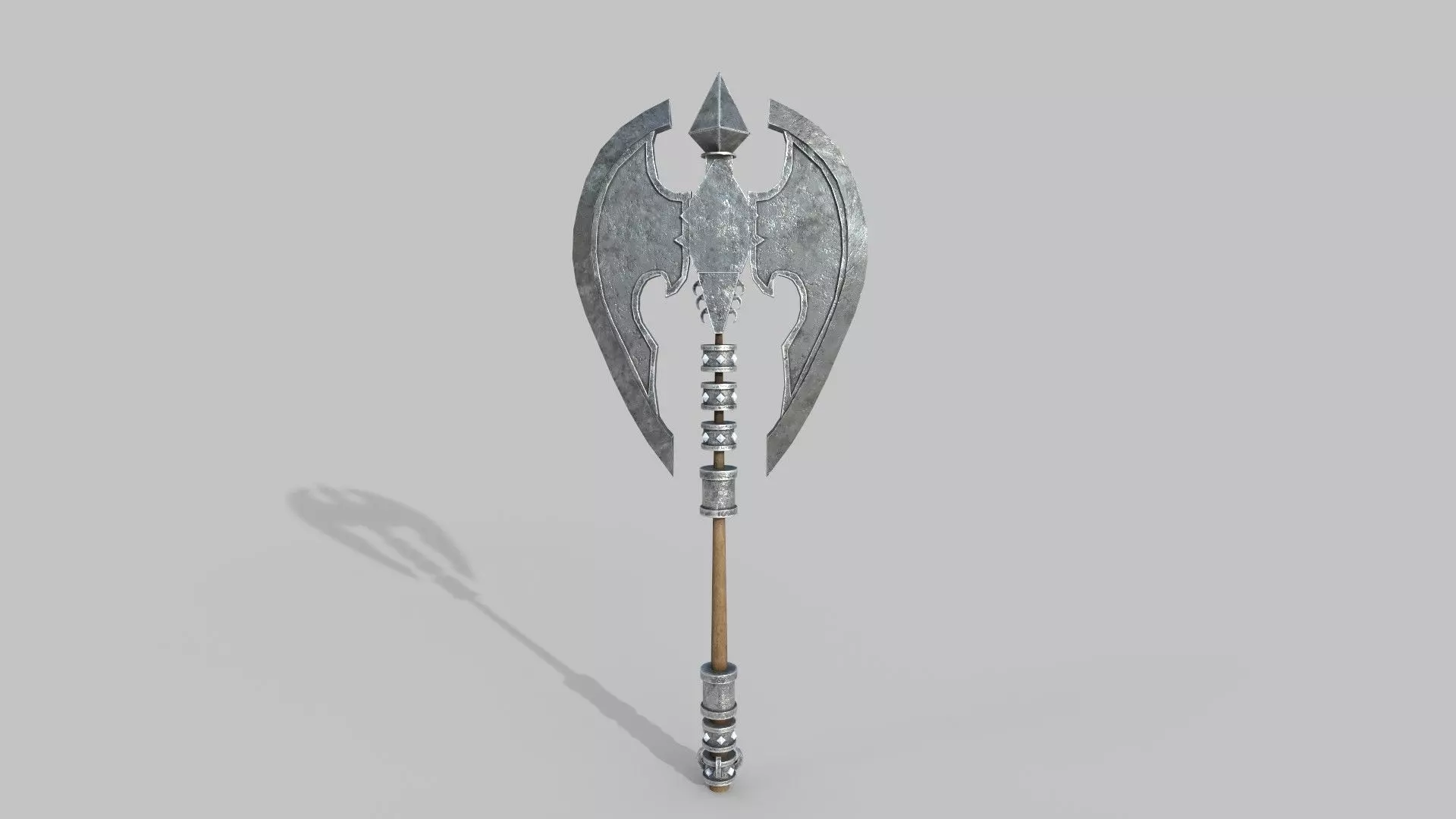 Sci-fi Battle Axe 3D model_0