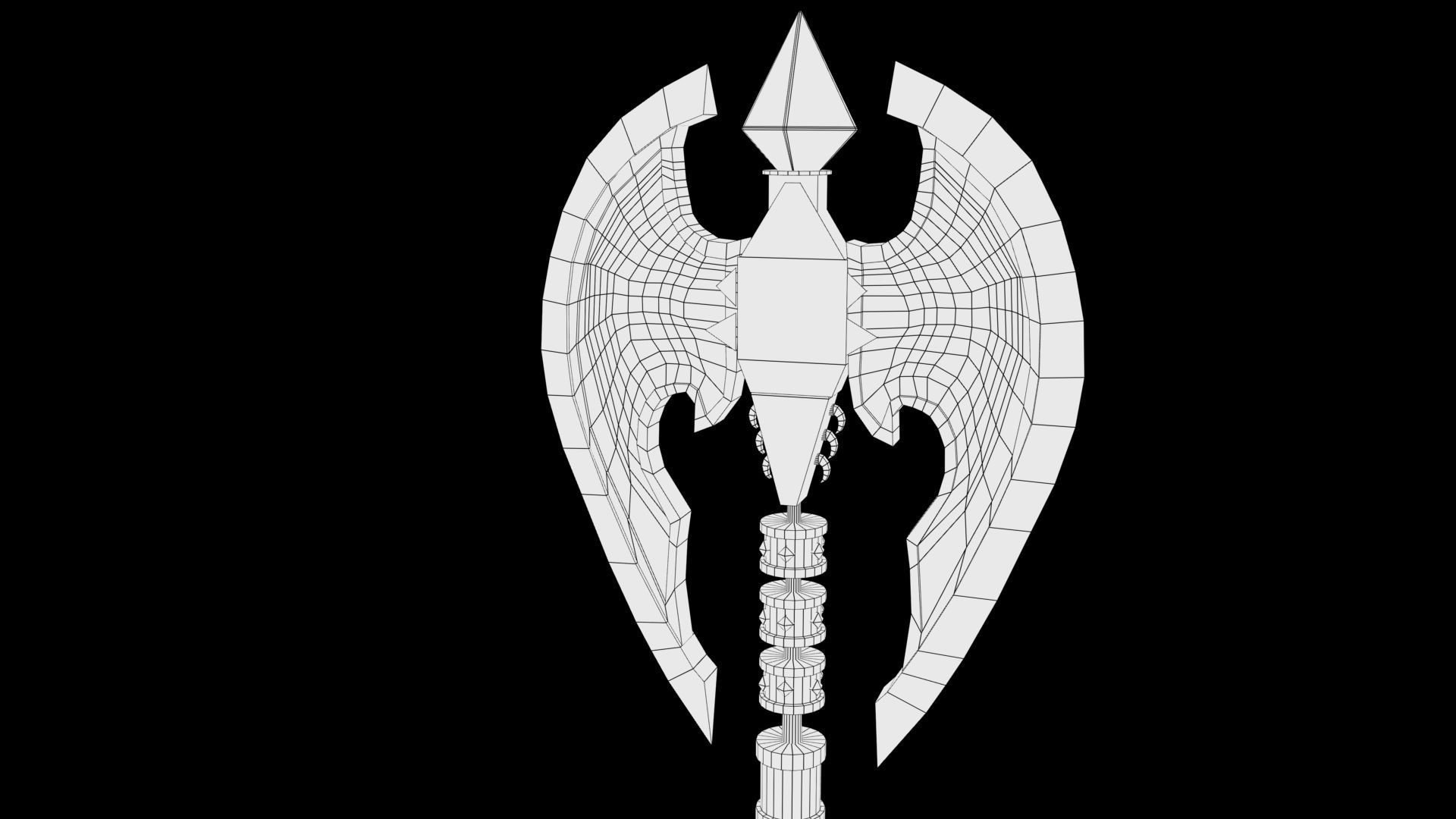 Sci-fi Battle Axe 3D model_8