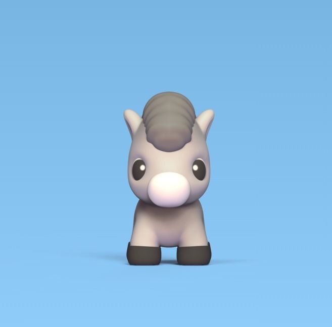 Little Donkey 3D print model_1