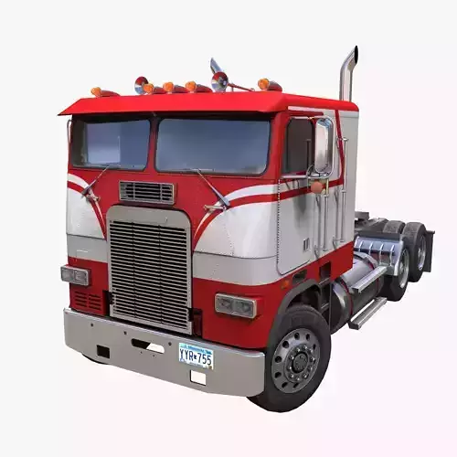Freightliner cabover semi truck Low-poly 3D model