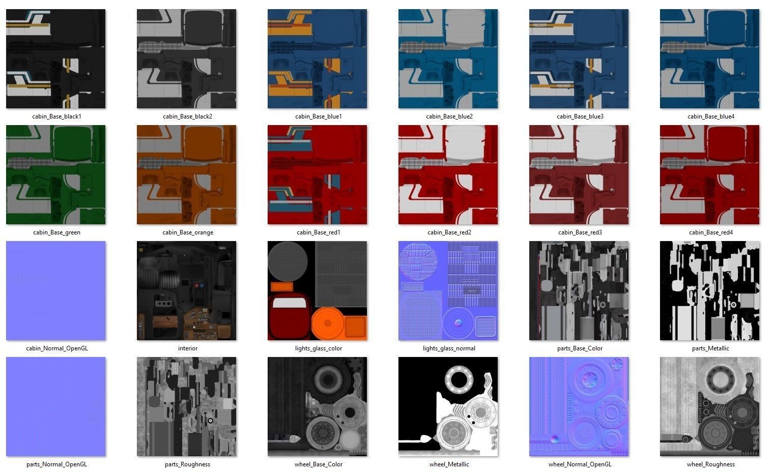 Freightliner cabover semi truck Low-poly 3D model_46