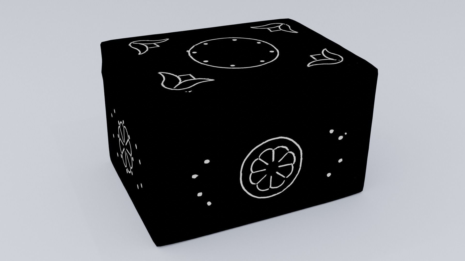 Wooden jewelry box Low-poly 3D model_8