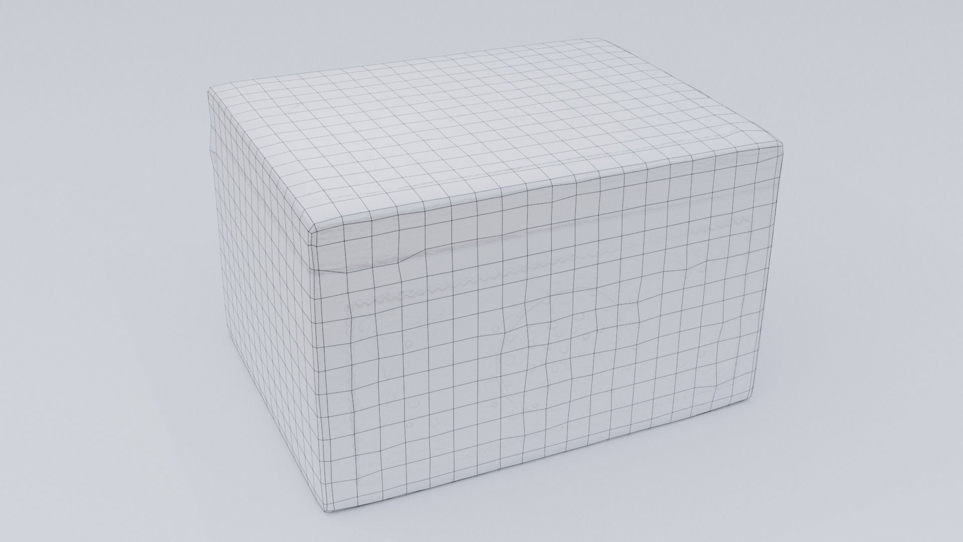 Wooden jewelry box Low-poly 3D model_6