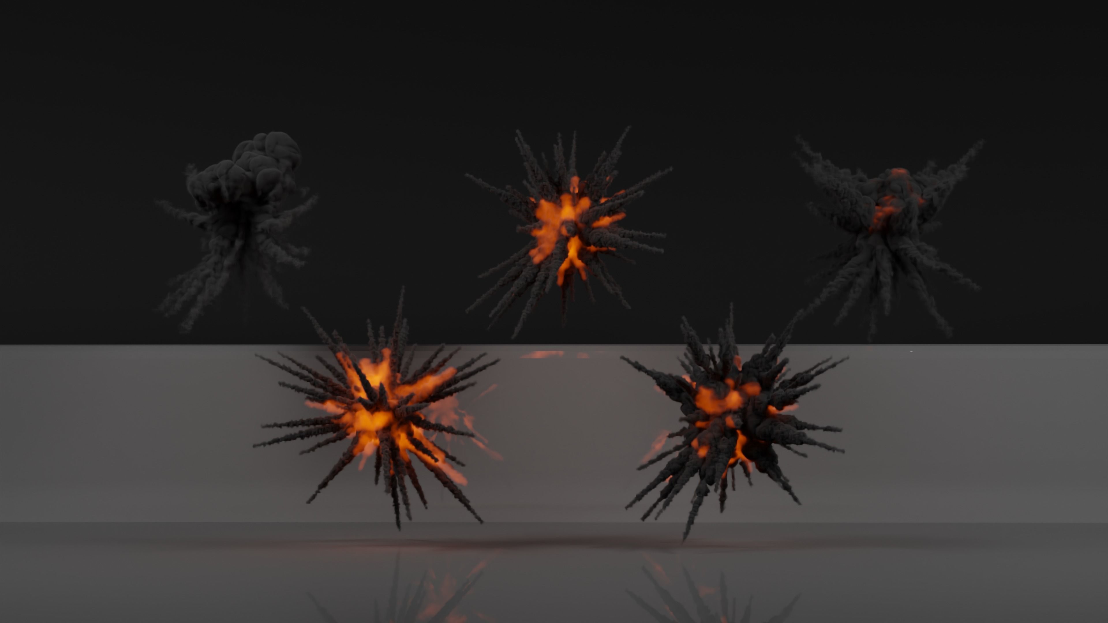 Flak Explosion Pack 3D model 3D model CGTrader