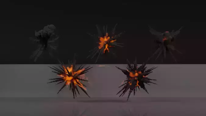 Flak Explosion Pack 3D model