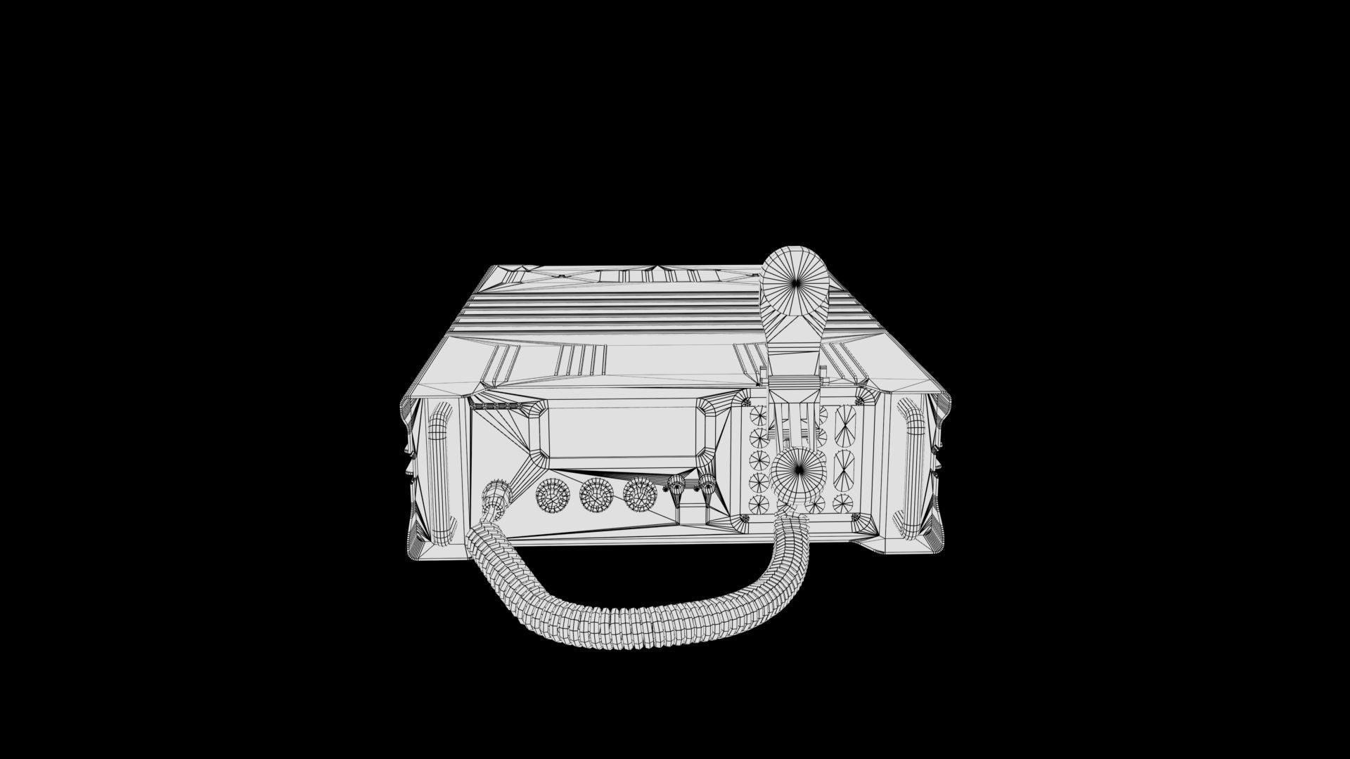 military Radio Low-poly 3D model_7