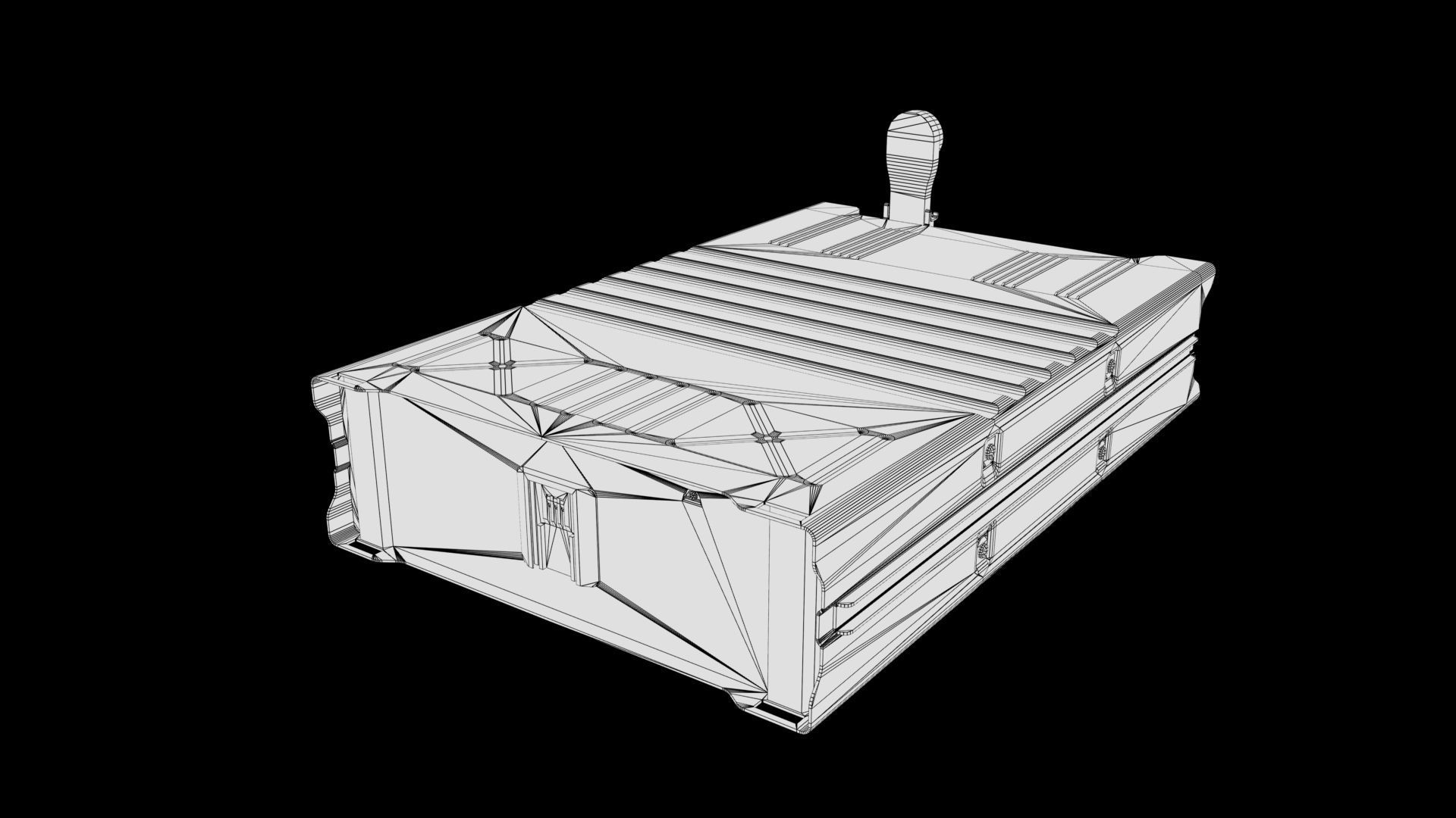 military Radio Low-poly 3D model_9