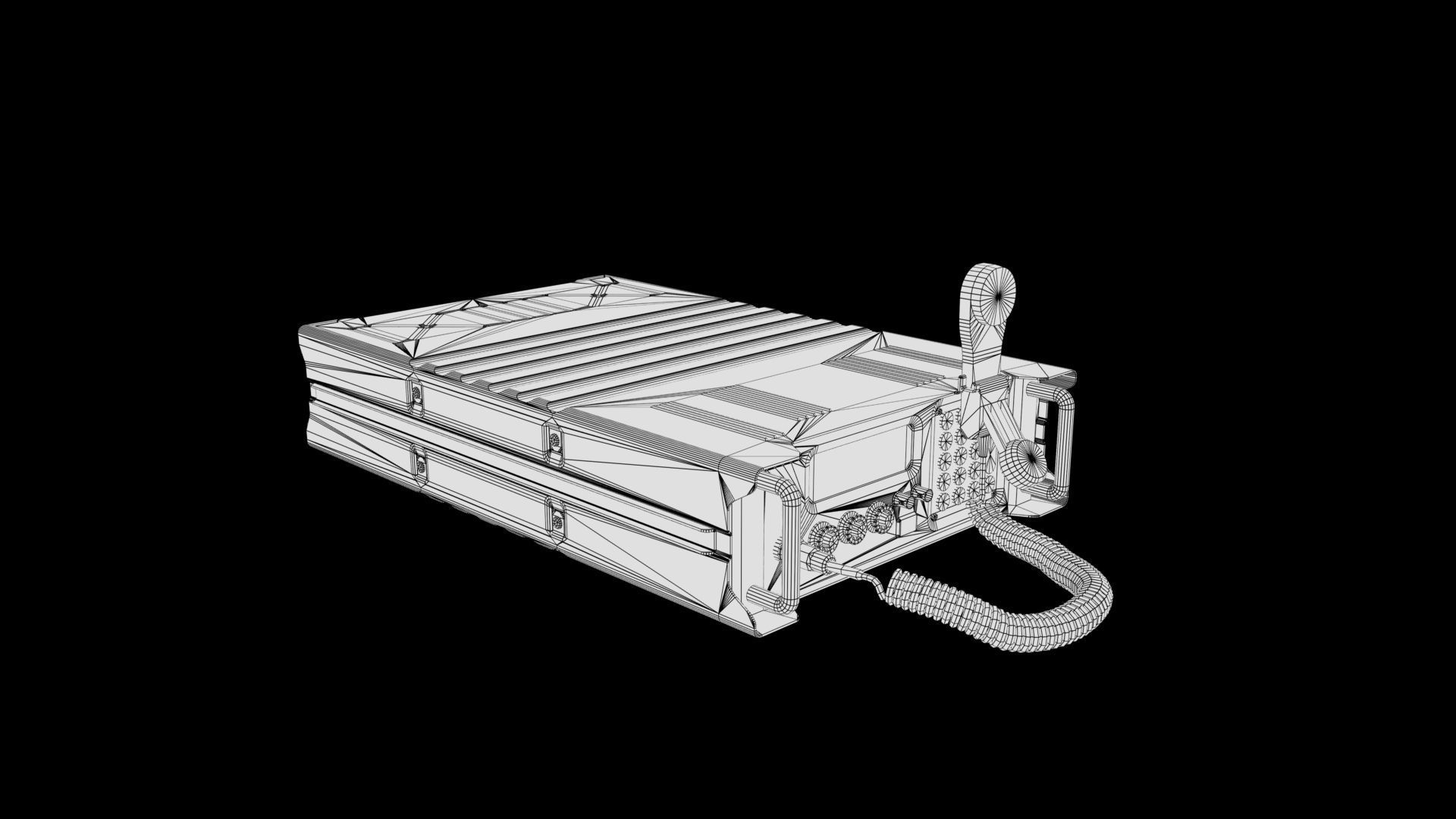 military Radio Low-poly 3D model_5