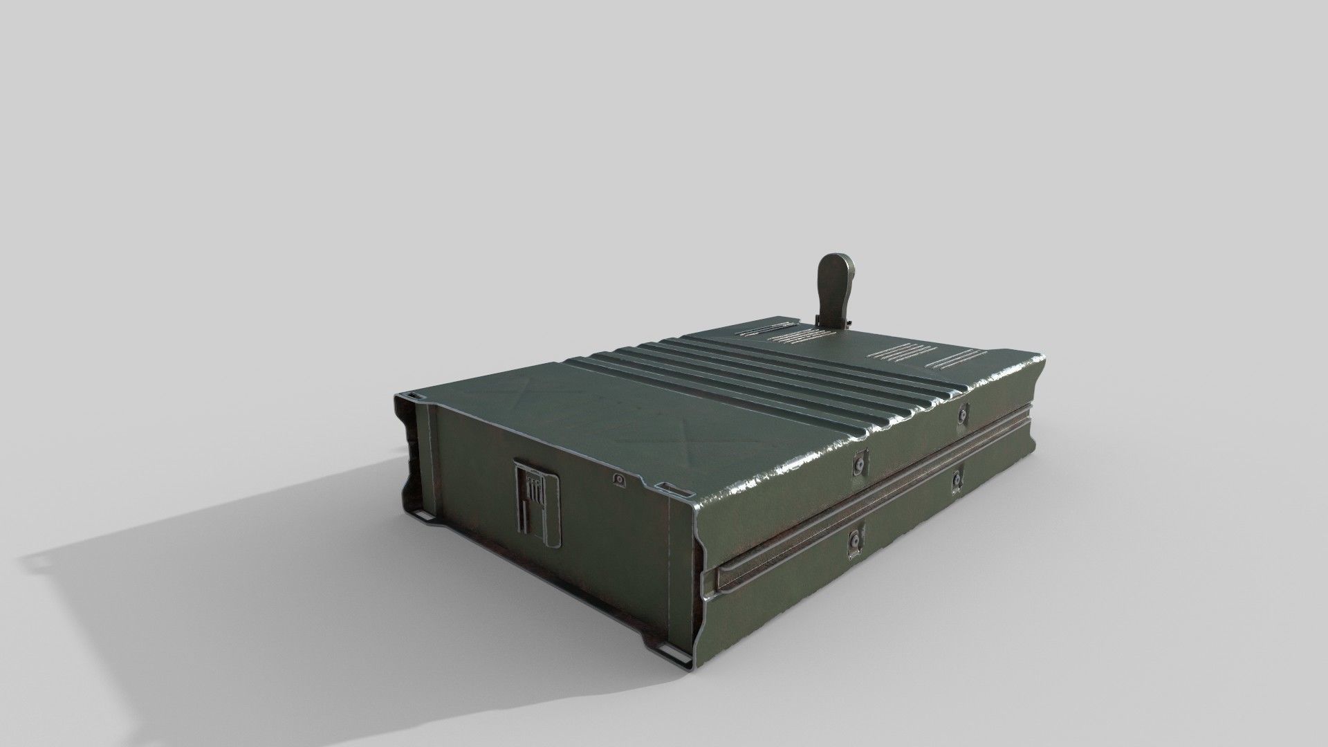 military Radio Low-poly 3D model_4