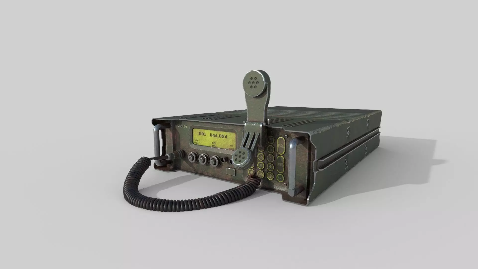 military Radio Low-poly 3D model_0