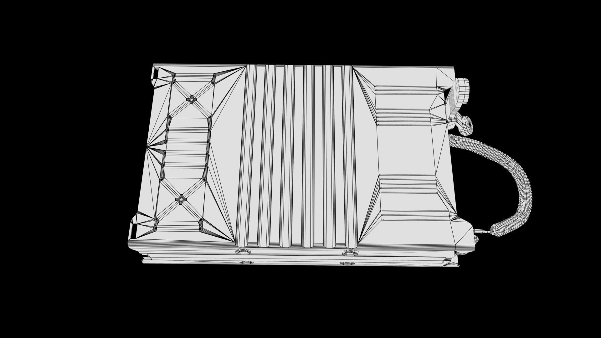 military Radio Low-poly 3D model_8