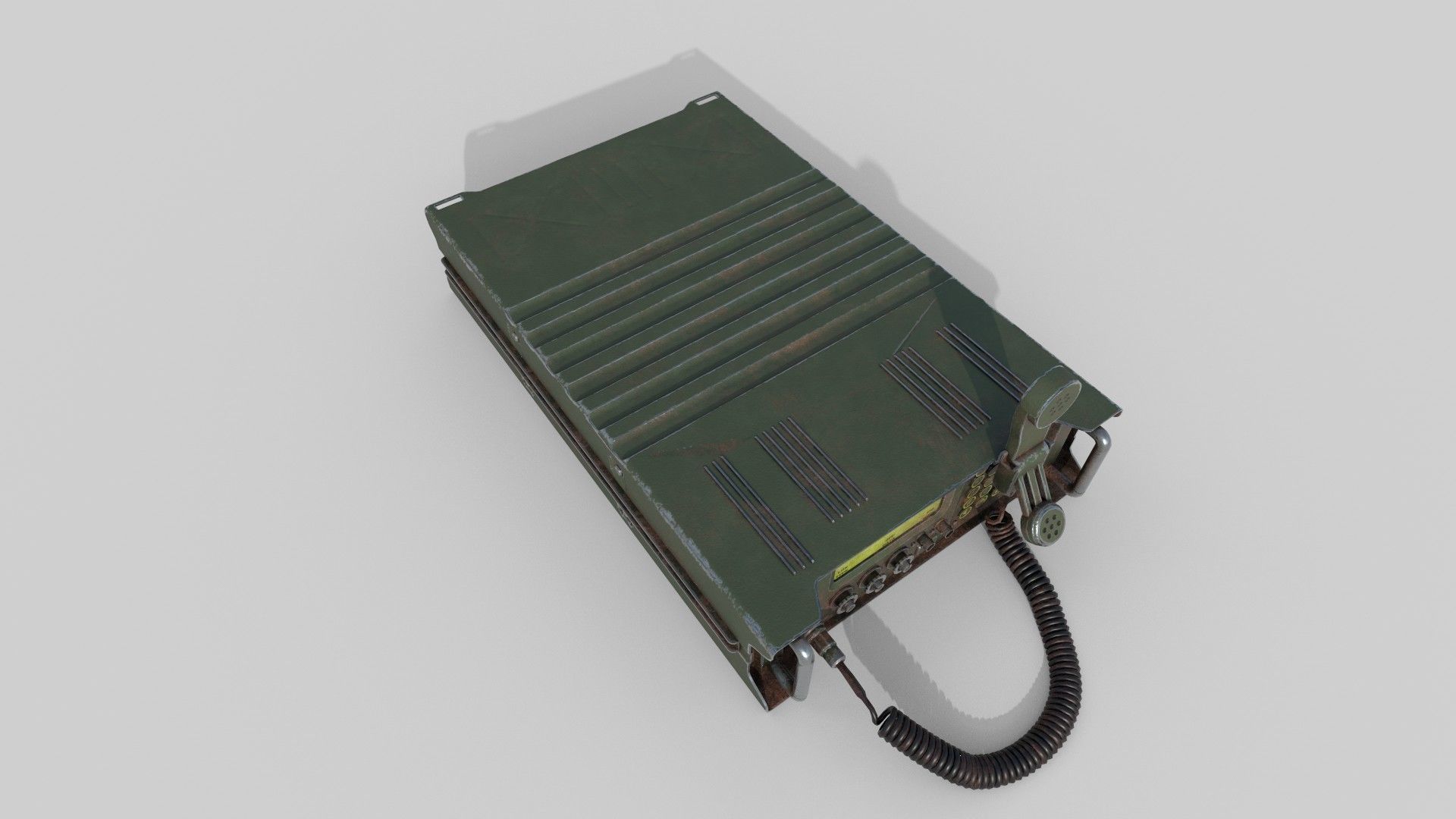 military Radio Low-poly 3D model_3