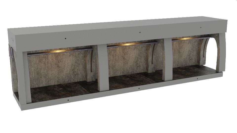 Jabbas Throne Room - Set 8 - Boiler Room 1-12 scale Blackseries  3D print model_11