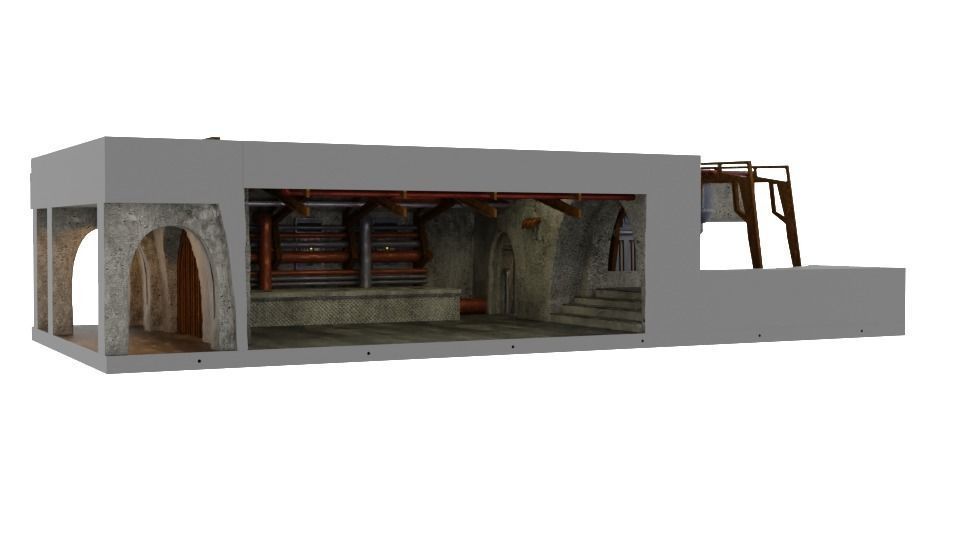 Jabbas Throne Room - Set 8 - Boiler Room 1-12 scale Blackseries  3D print model_6