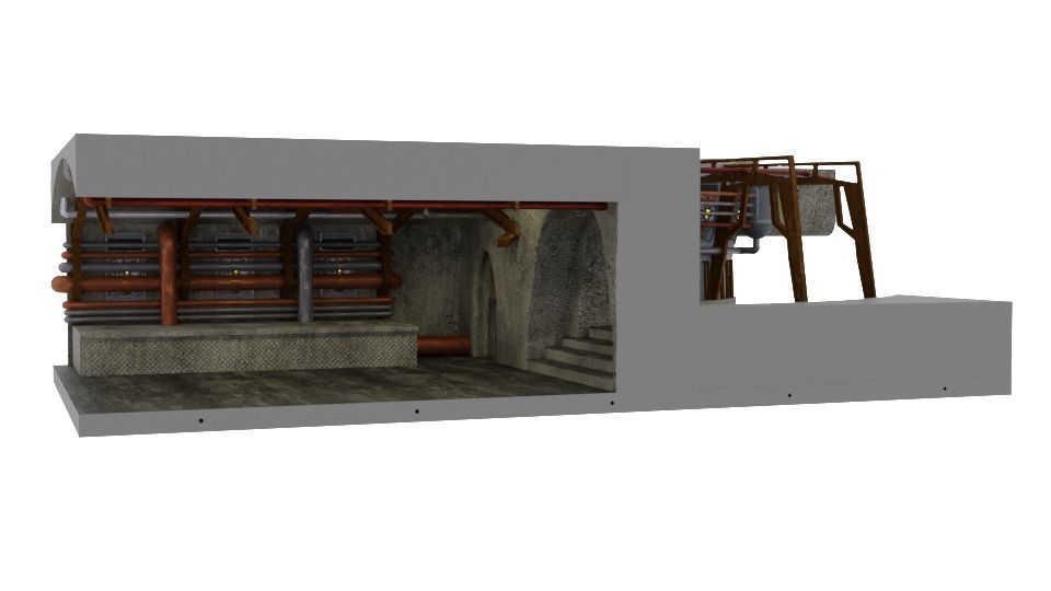 Jabbas Throne Room - Set 8 - Boiler Room 1-18 scale Kenner 3D print model_7