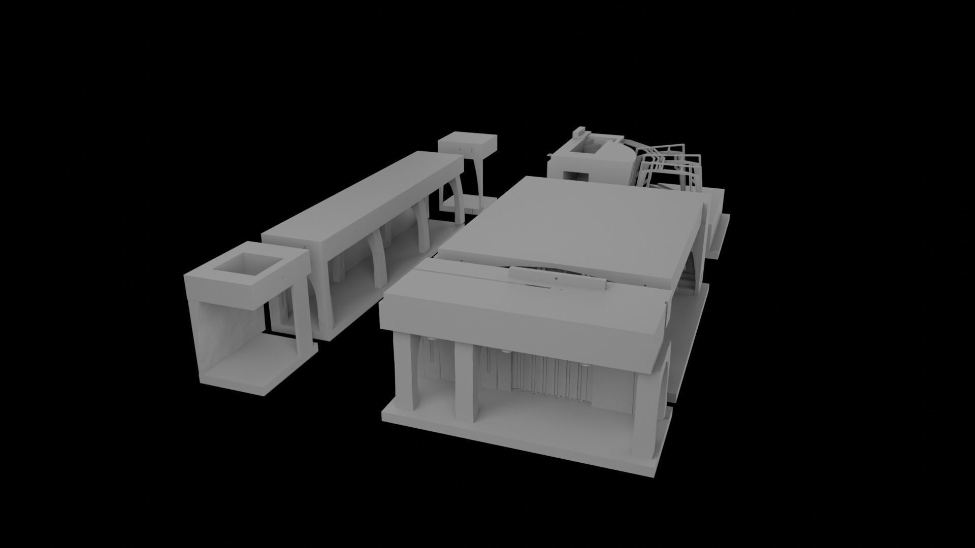 Jabbas Throne Room - Set 8 - Boiler Room 1-18 scale Kenner 3D print model_28