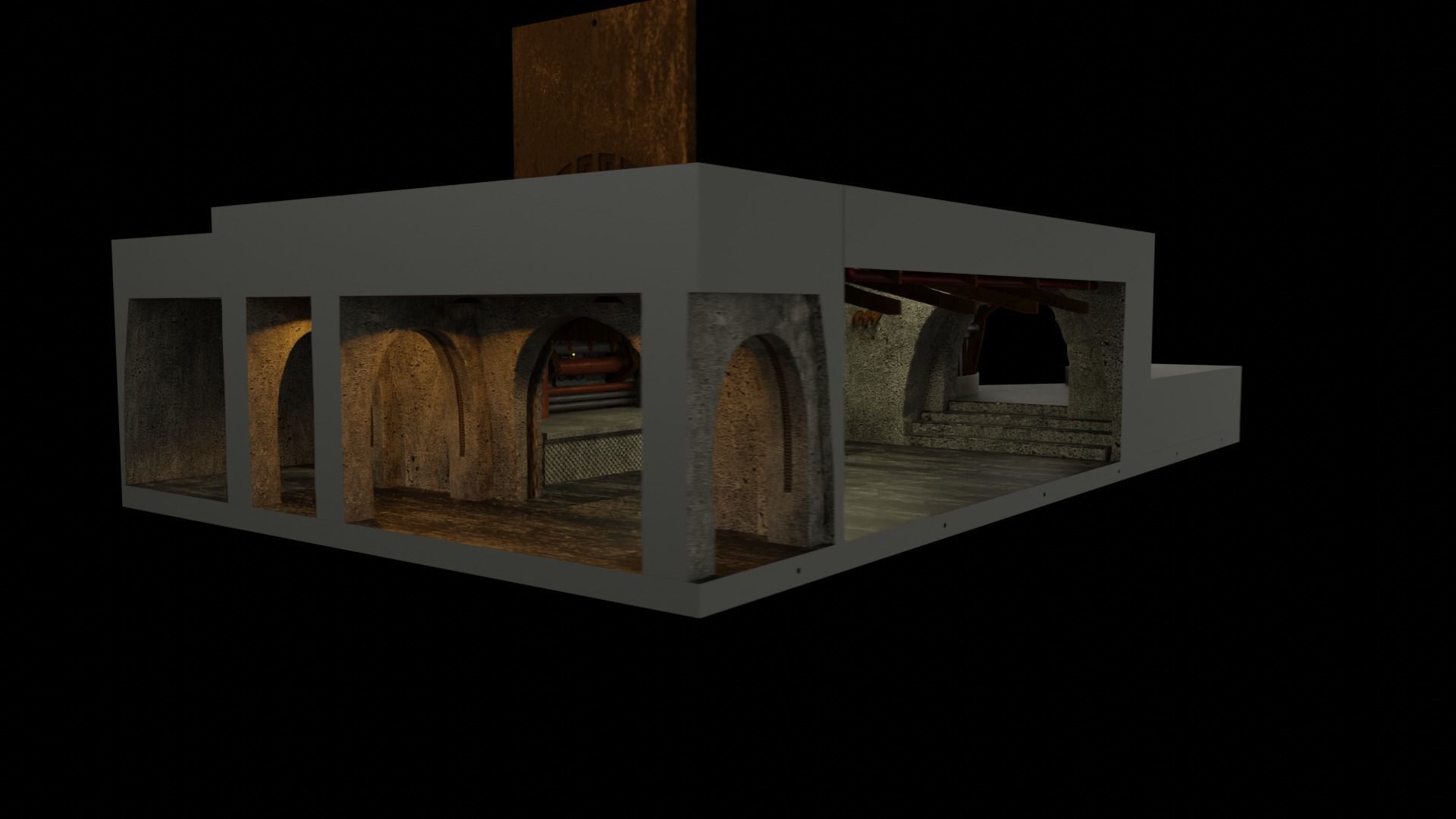 Jabbas Throne Room - Set 8 - Boiler Room 1-18 scale Kenner 3D print model_31