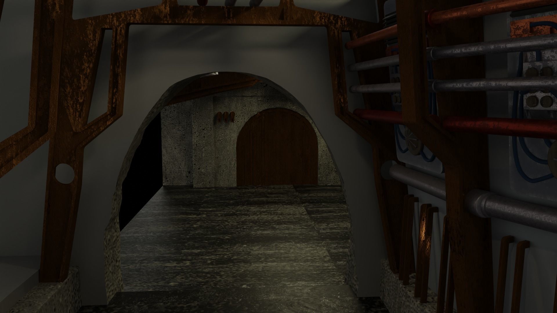 Jabbas Throne Room - Set 8 - Boiler Room 1-18 scale Kenner 3D print model_21