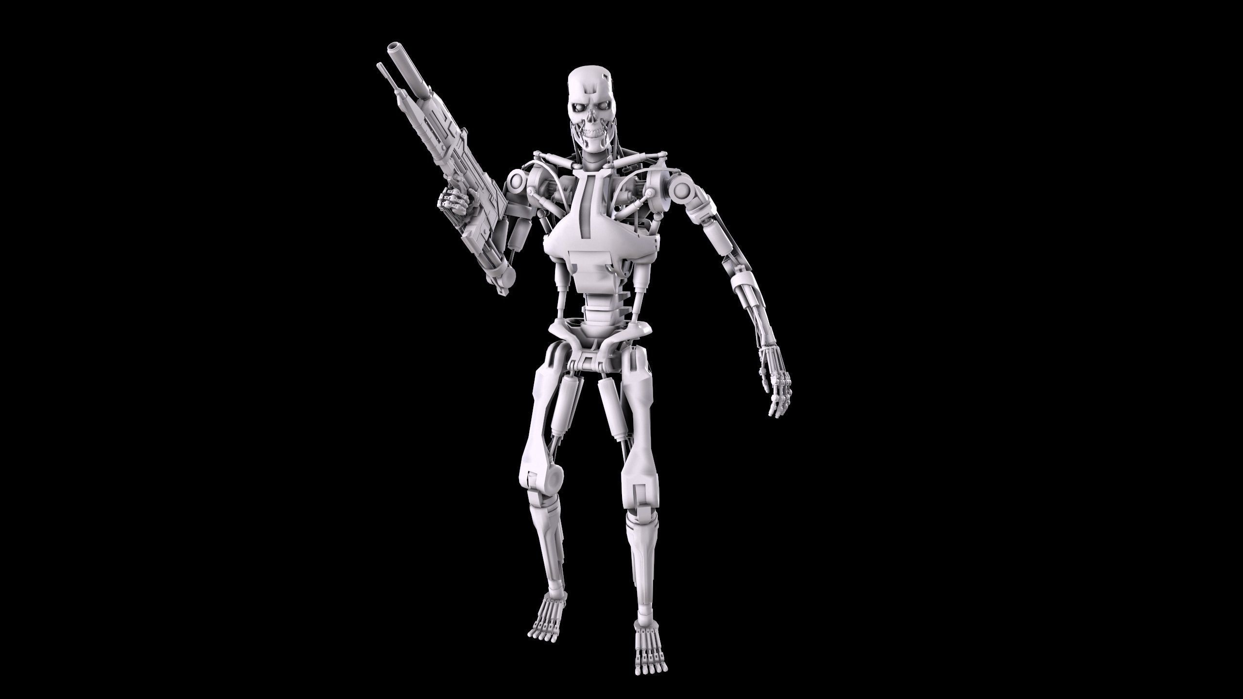Terminator T-800 Endoskeleton Pose 1 3D print model_4