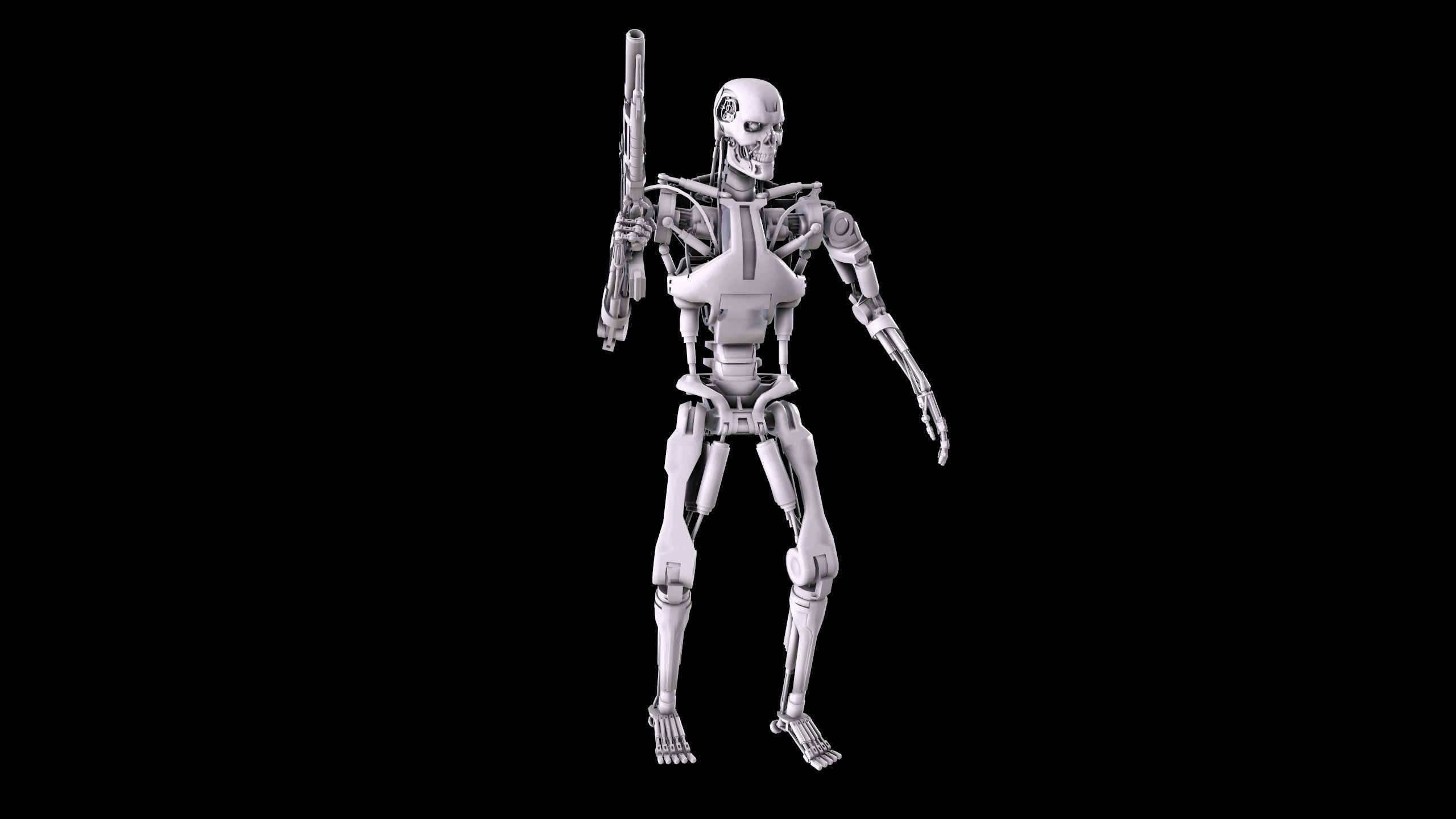 Terminator T-800 Endoskeleton Pose 1 3D print model_5