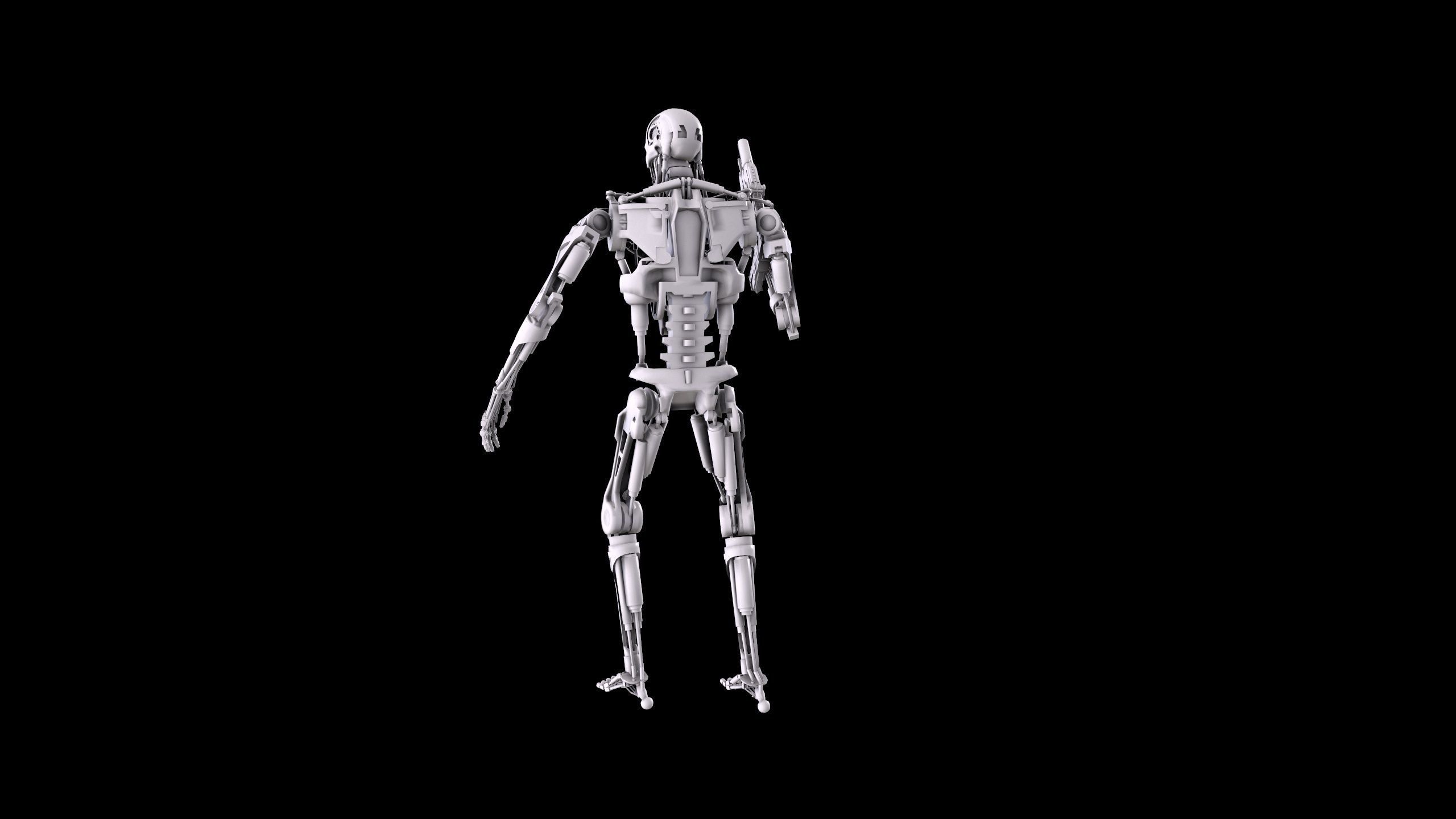 Terminator T-800 Endoskeleton Pose 1 3D print model_11