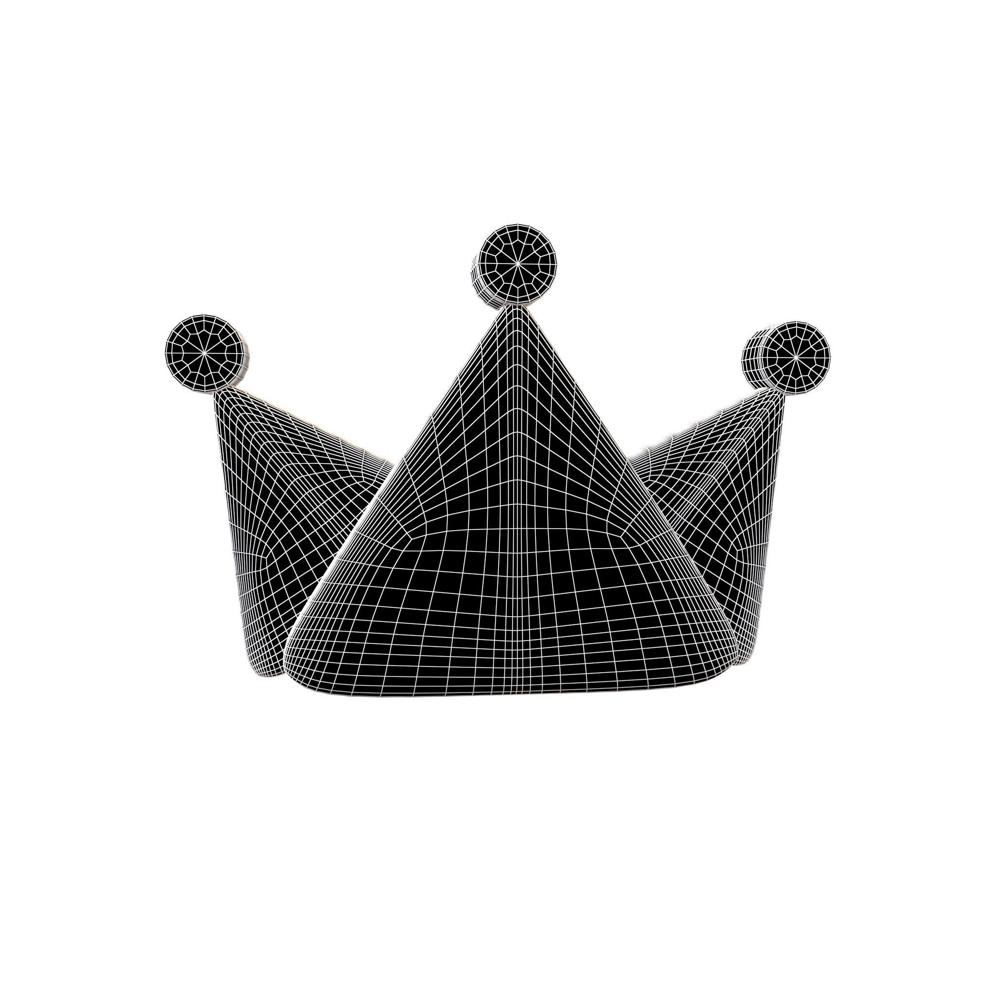 Crown Icon v1 001 Low-poly 3D model_7