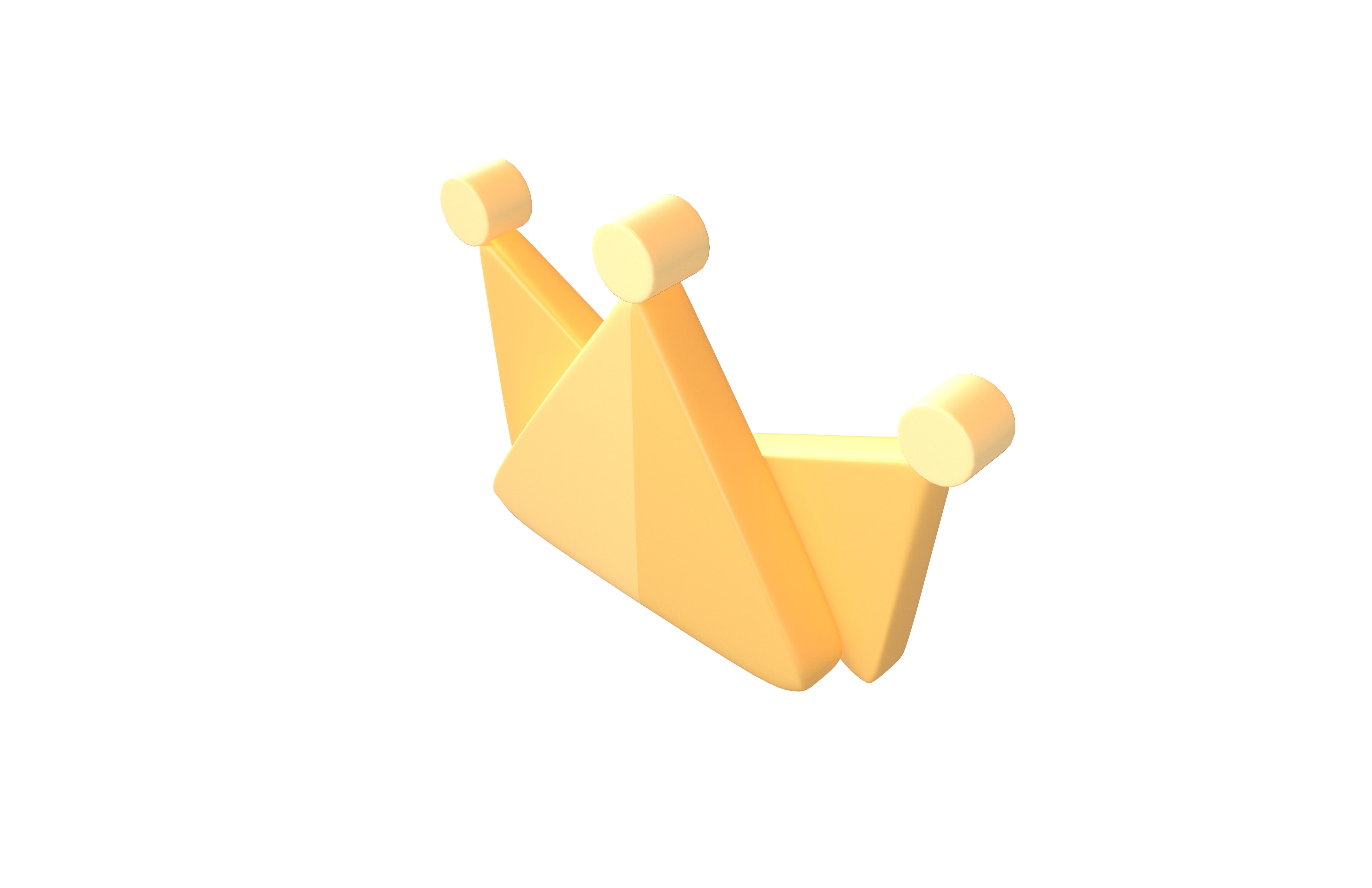 Crown Icon v1 001 Low-poly 3D model_3