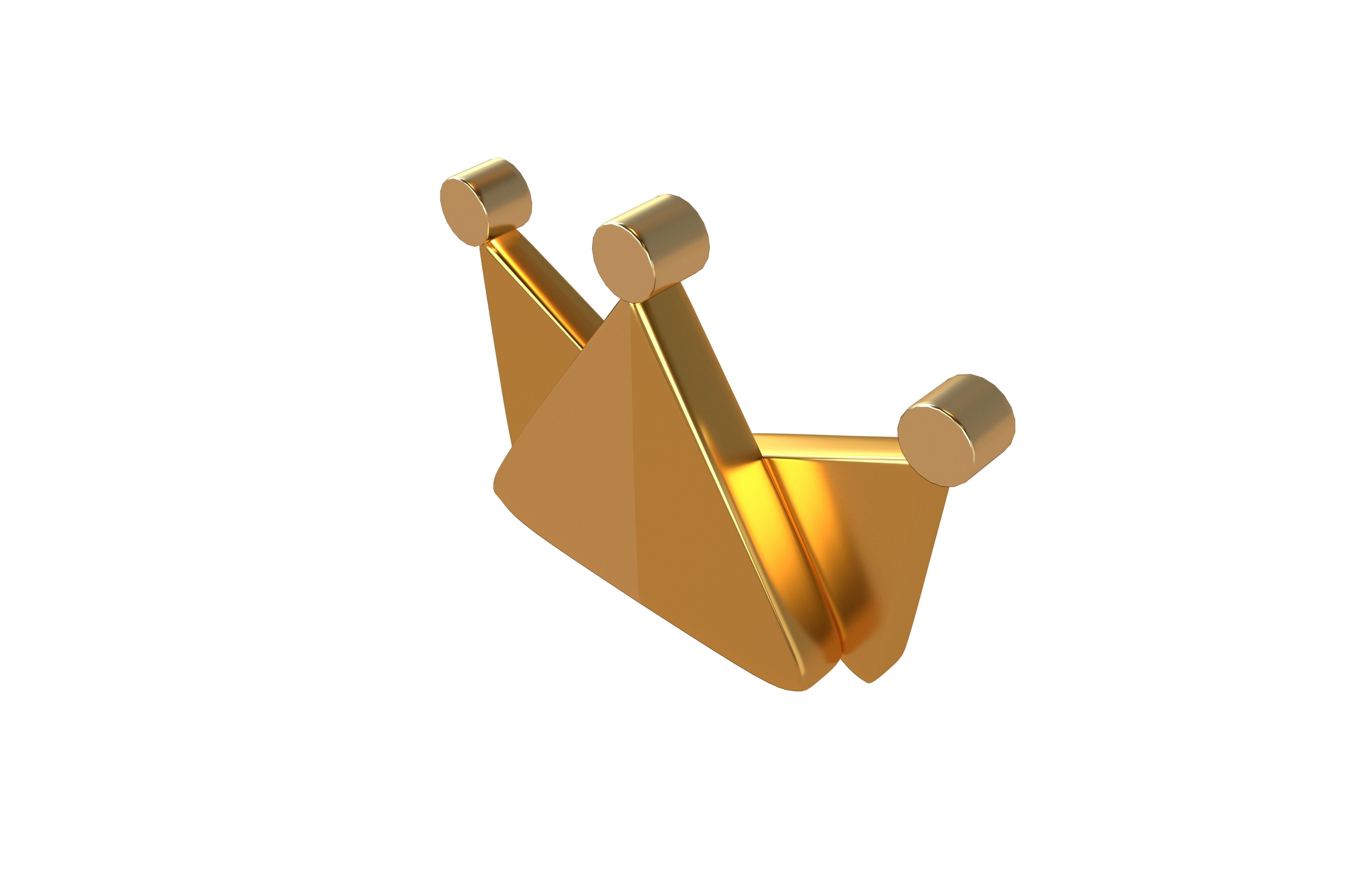 Crown Icon v1 002 Low-poly 3D model_2