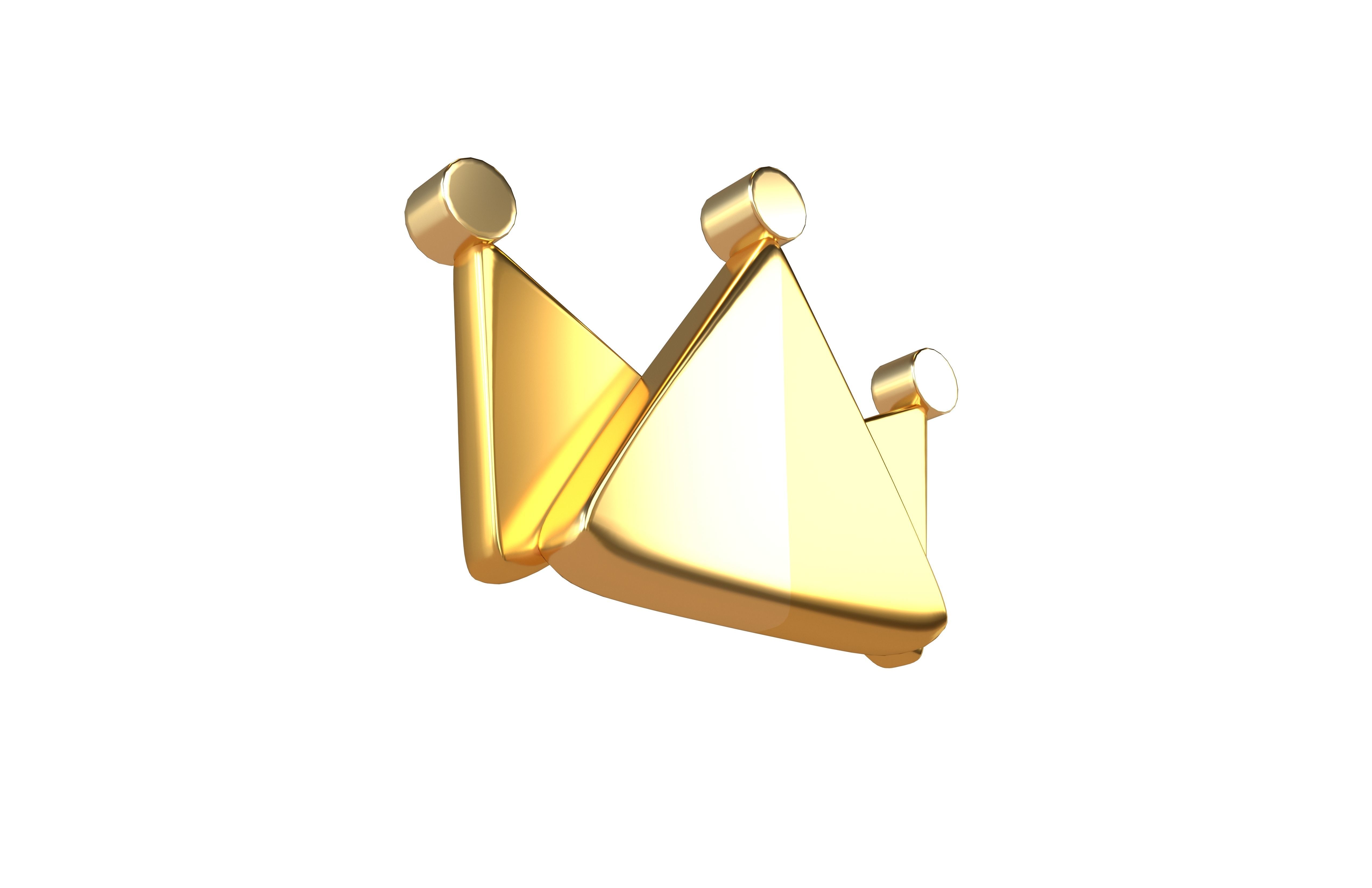 Crown Icon v1 002 Low-poly 3D model_3