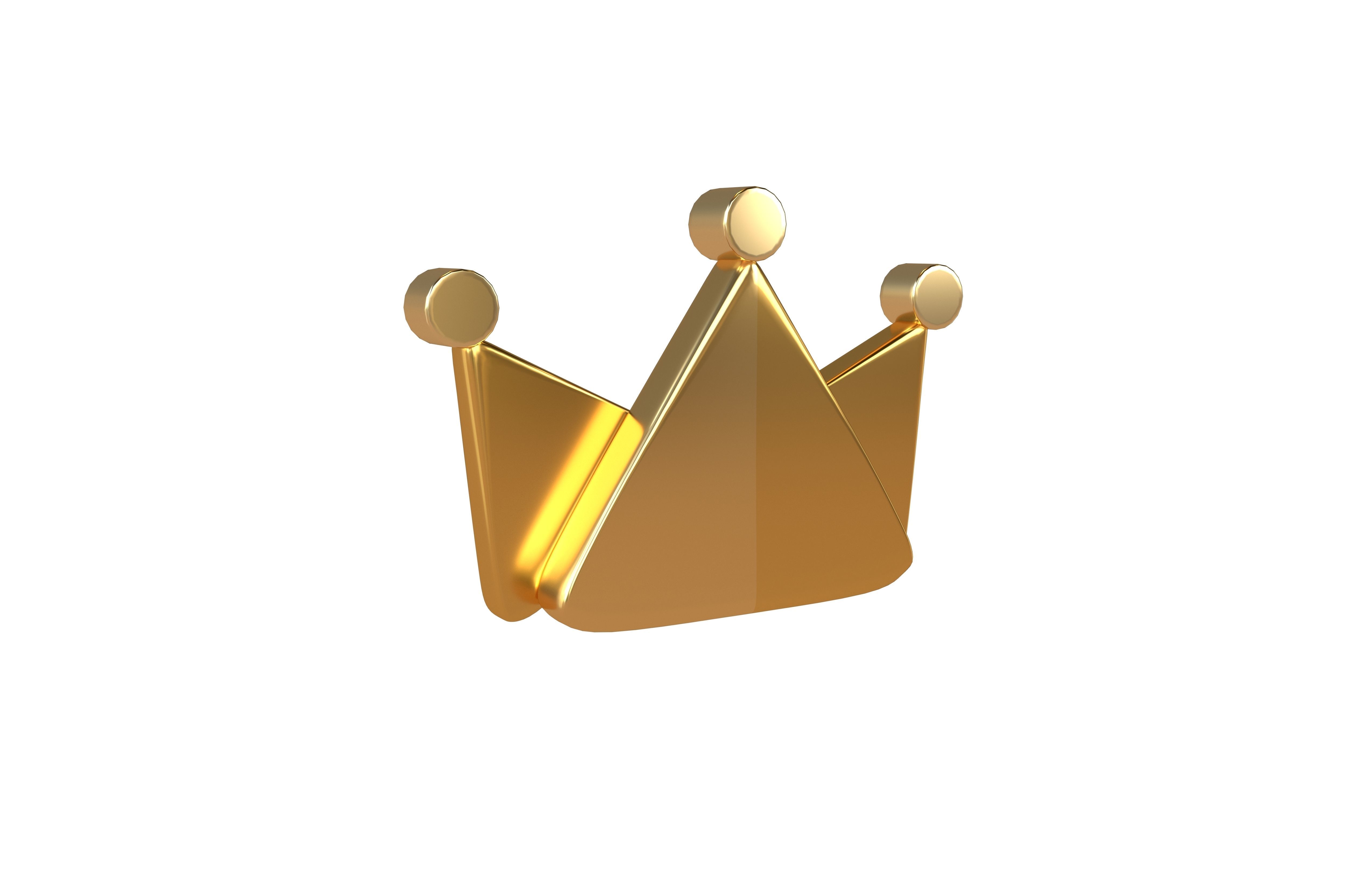 Crown Icon v1 002 Low-poly 3D model_1