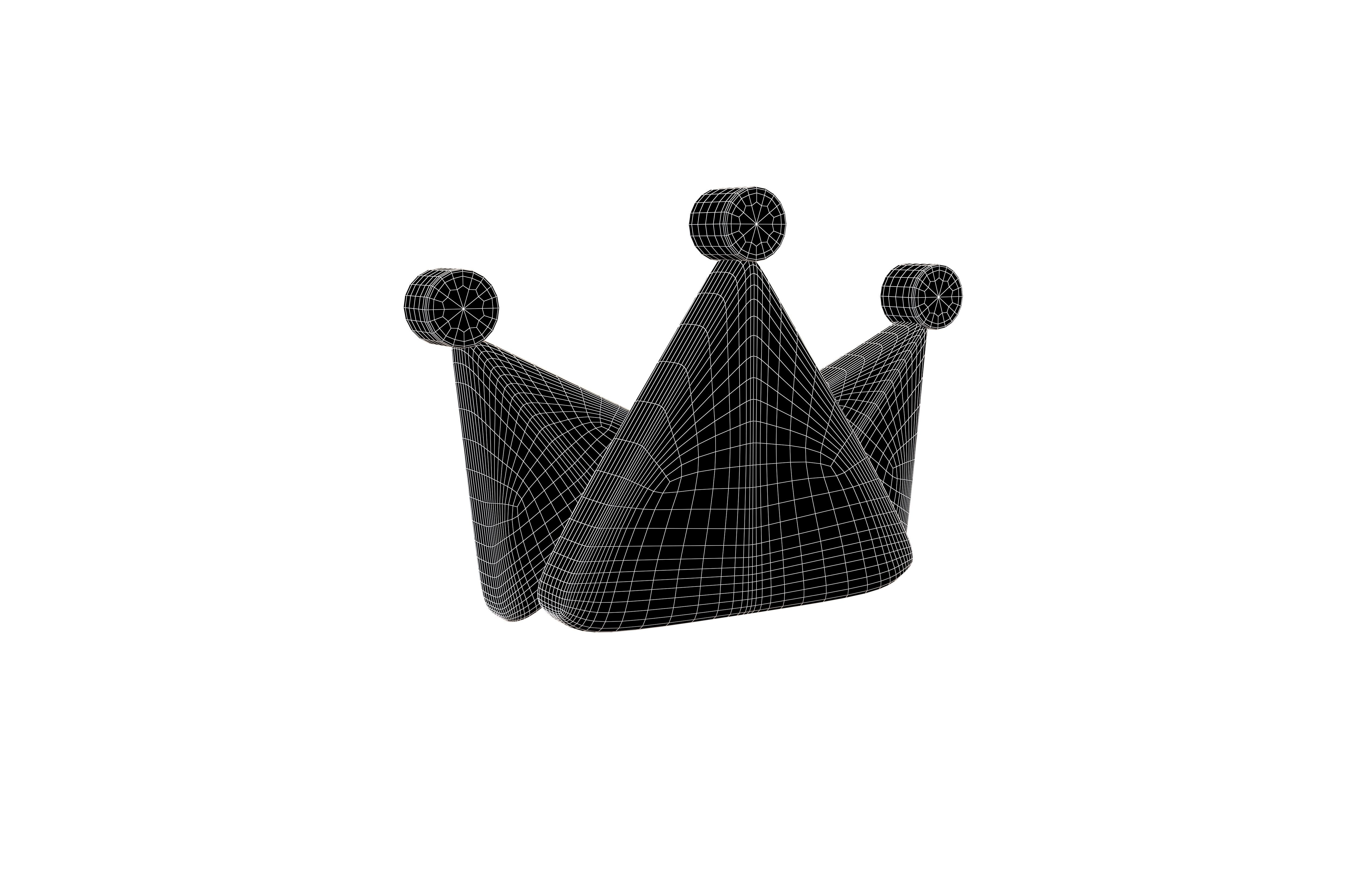 Crown Icon v1 002 Low-poly 3D model_7