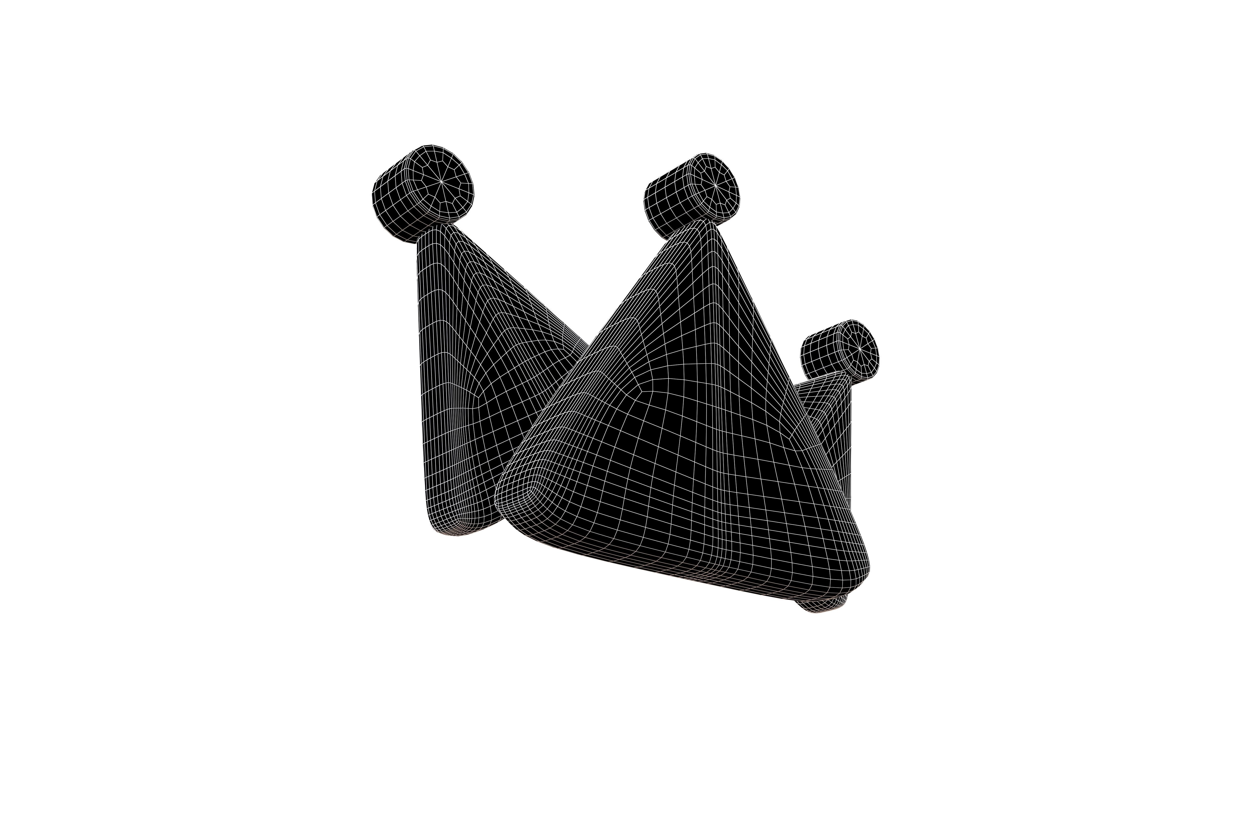 Crown Icon v1 002 Low-poly 3D model_5