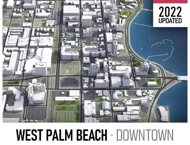 West Palm Beach Low-poly 3D model