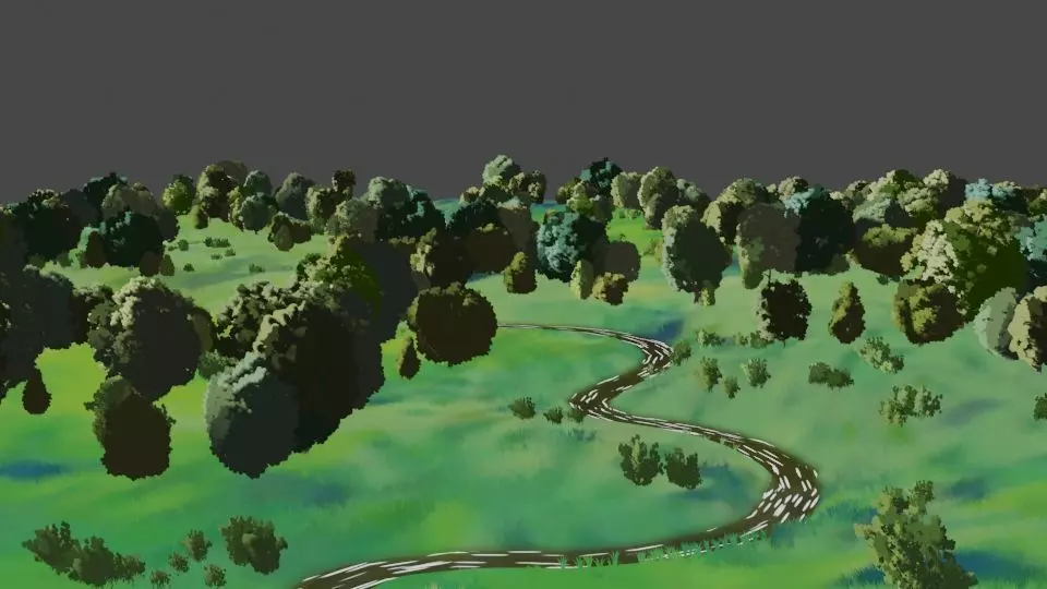 landscape forest 3D model_0