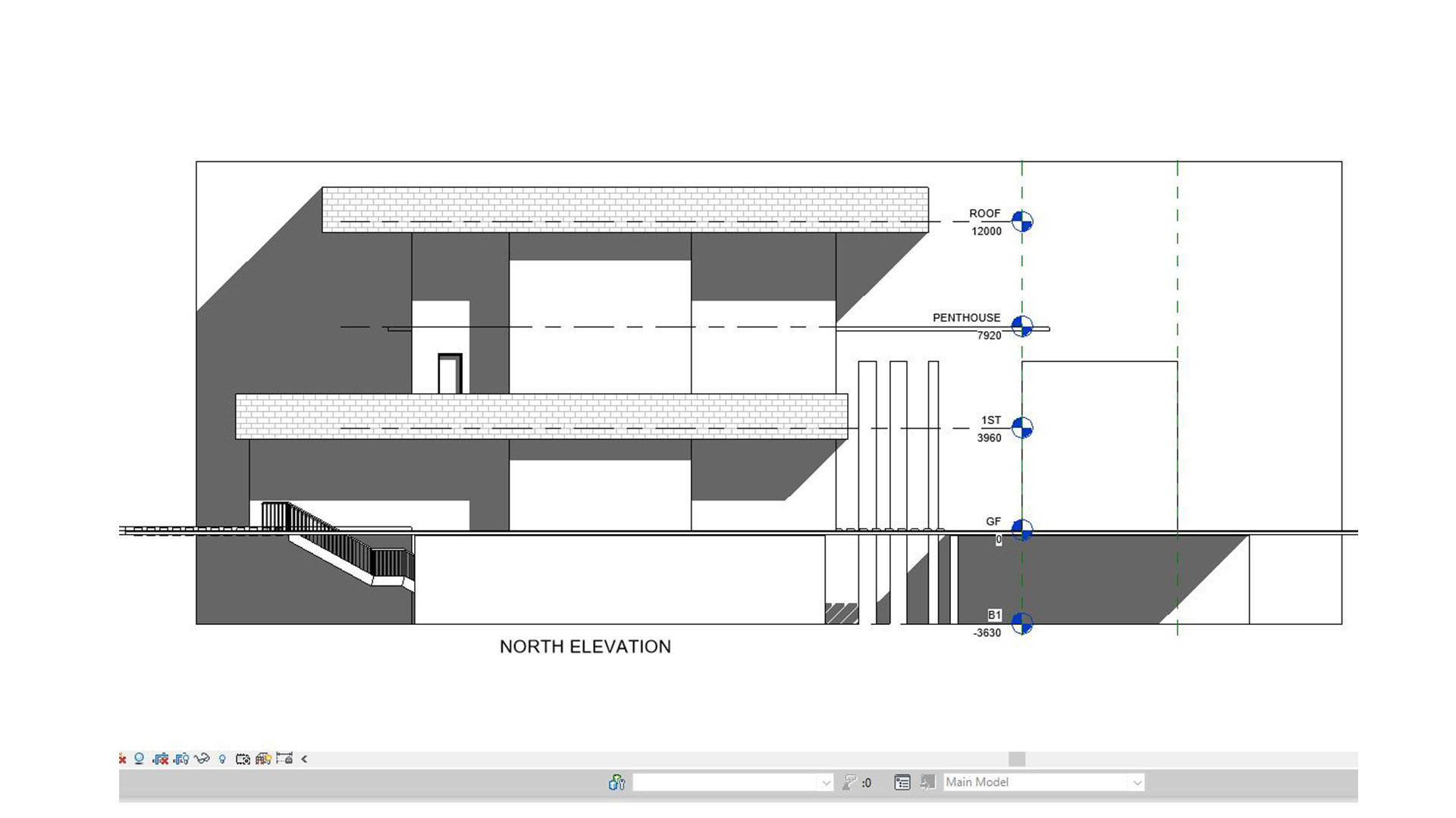 Modern house full project Revit and Lumion 3d grass 3D model_14