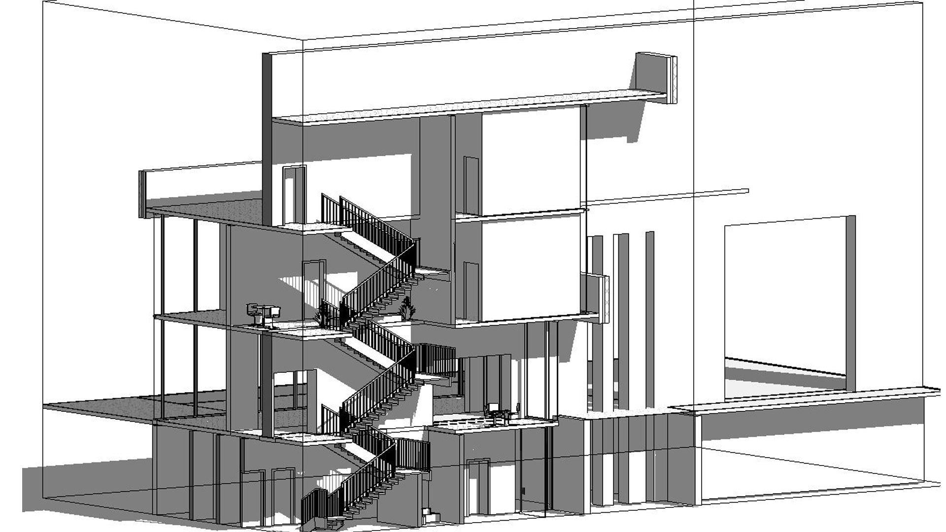 Modern house full project Revit and Lumion 3d grass 3D model_20