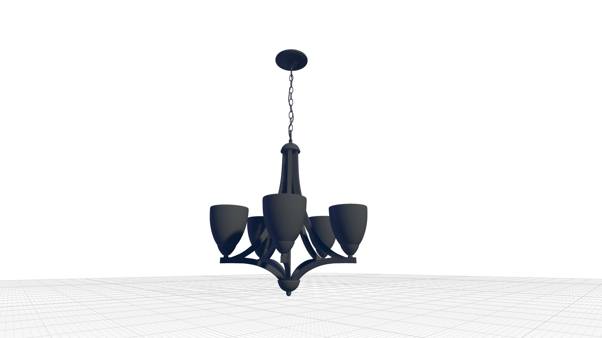 Alvah Light Shaded Classic Traditional Chandelier 3D model_3