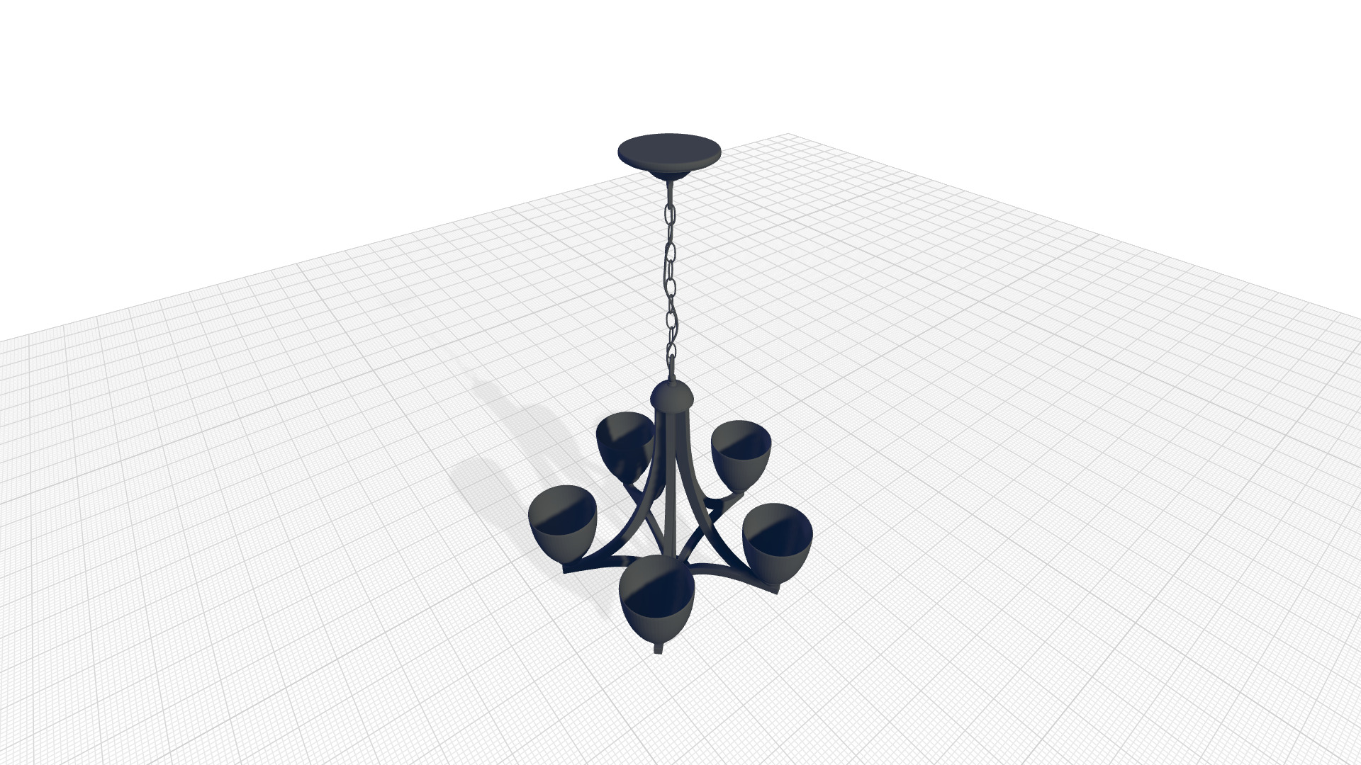 Alvah Light Shaded Classic Traditional Chandelier 3D model_2