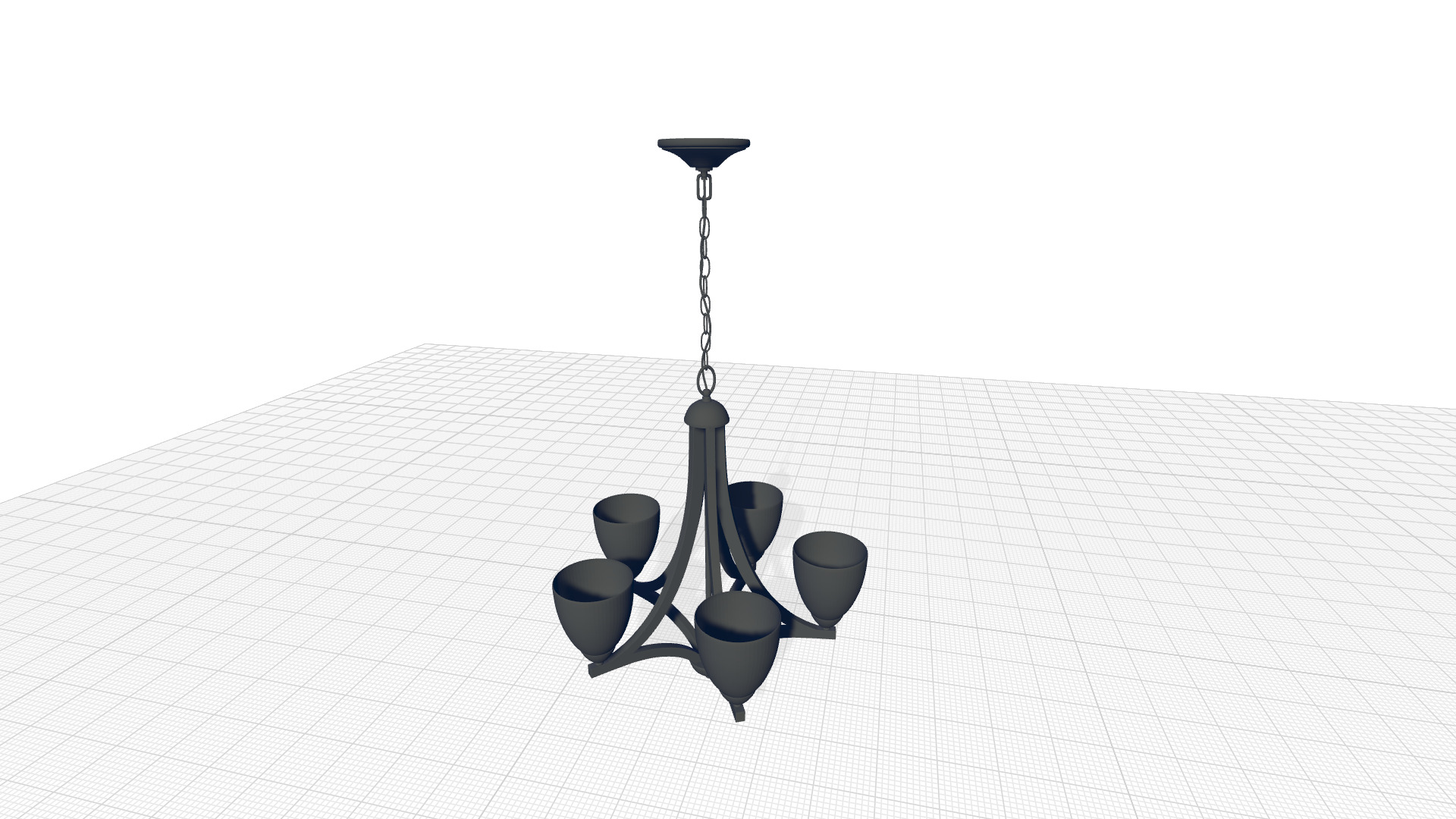 Alvah Light Shaded Classic Traditional Chandelier 3D model_4