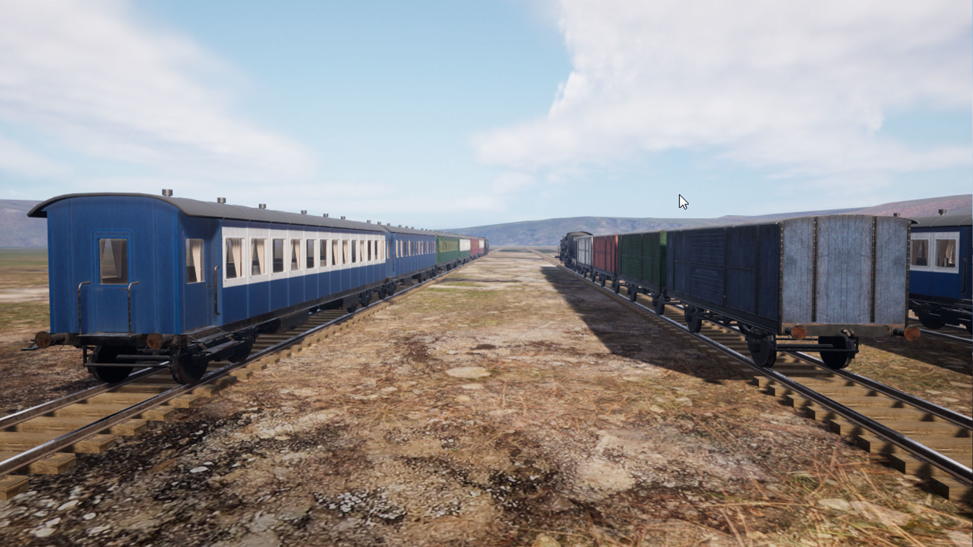 locomotive animation passenger car with interior Low-poly 3D model_6