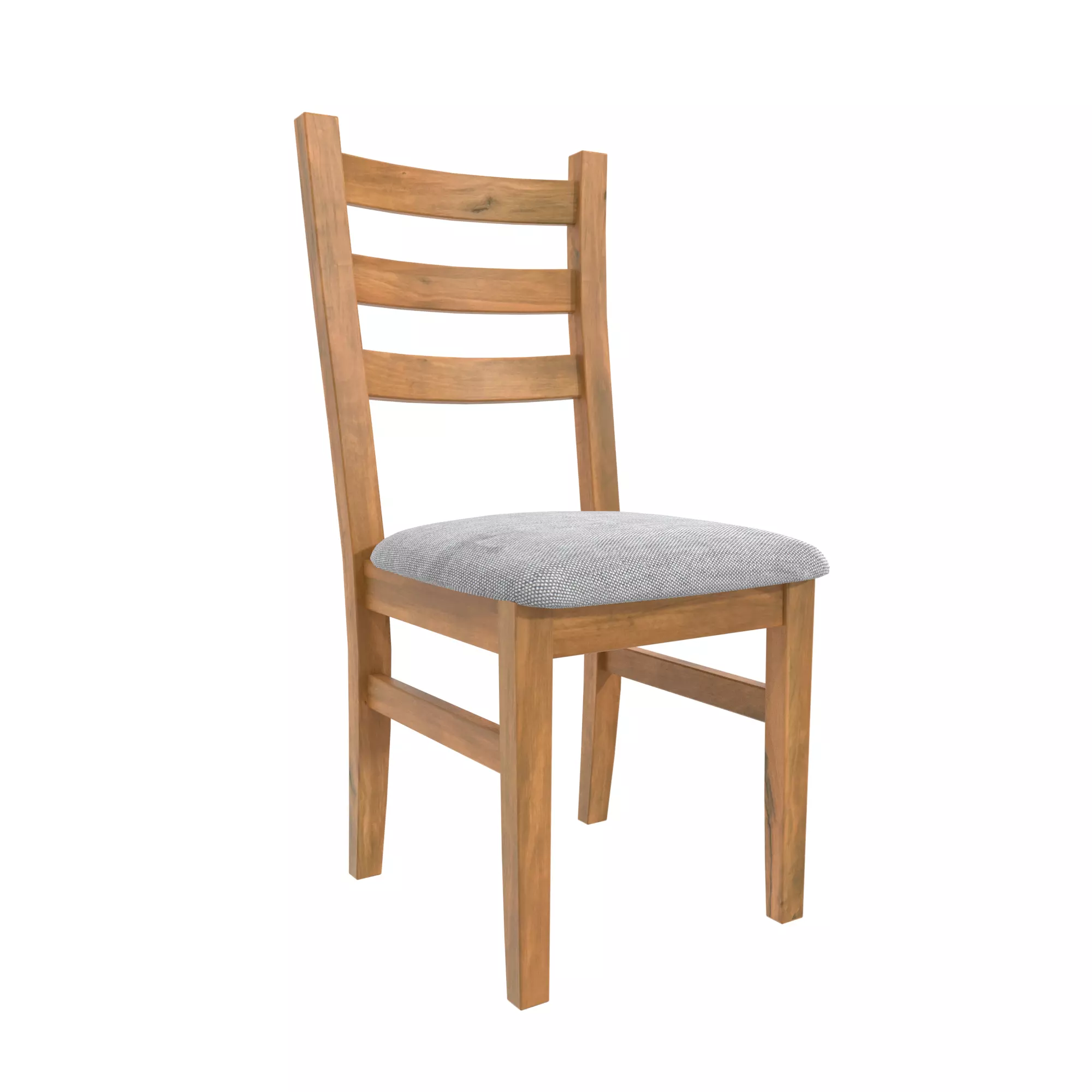 Lacquered Oak Kitchen Chair Low-poly 3D model