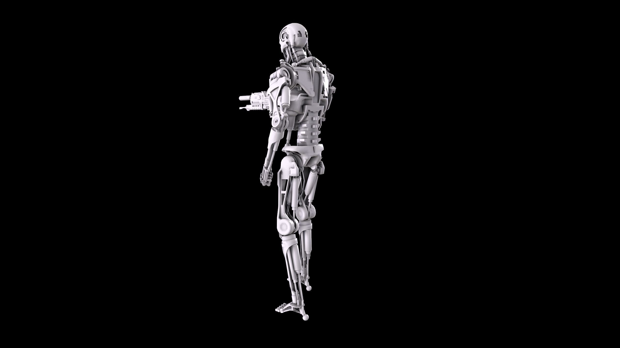Terminator T-800 Endoskeleton Pose 3 3D print model_11