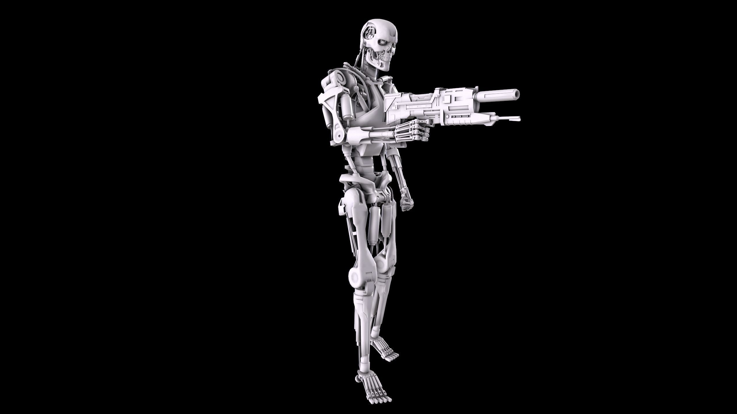 Terminator T-800 Endoskeleton Pose 3 3D print model_5
