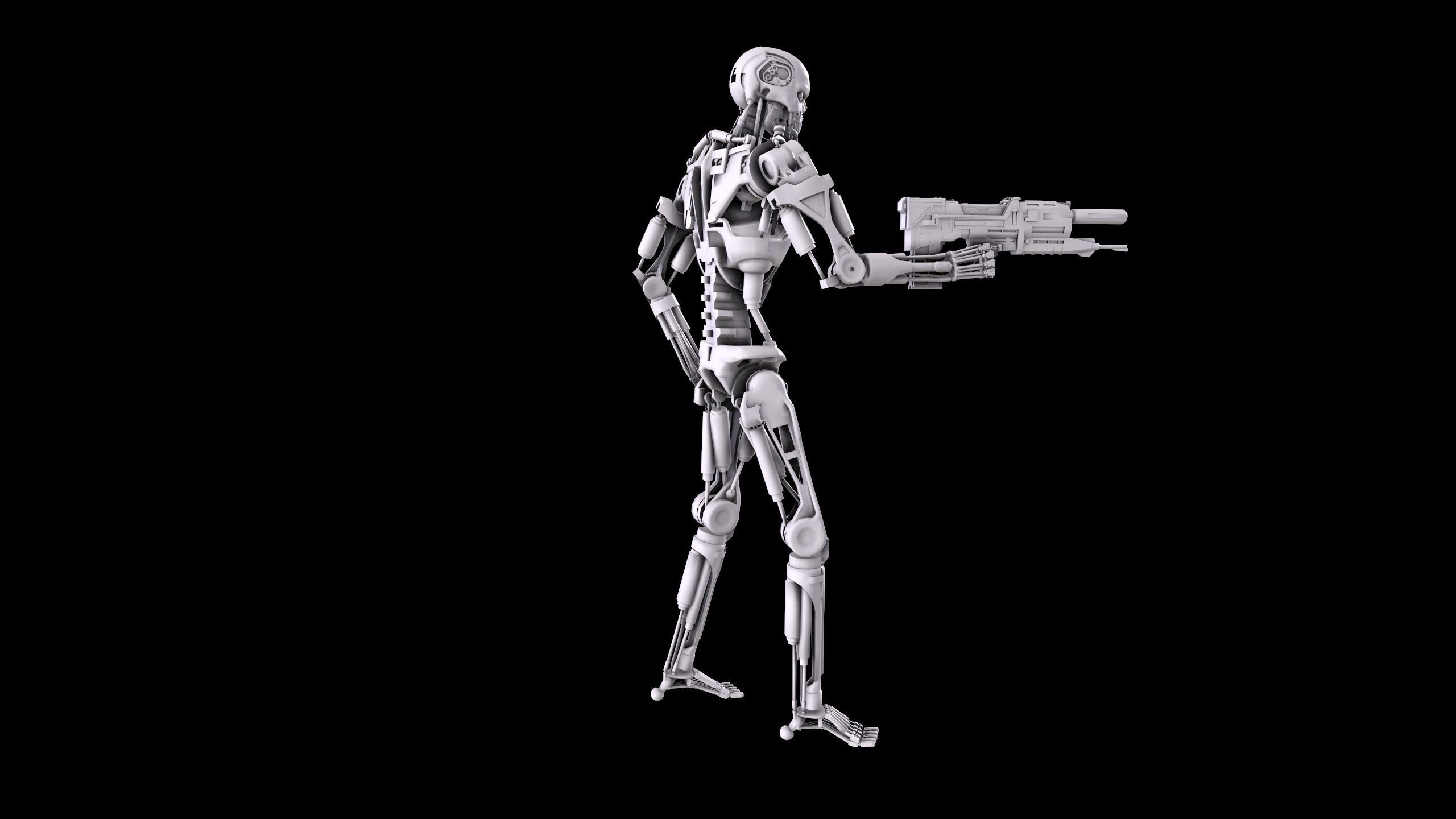 Terminator T-800 Endoskeleton Pose 3 3D print model_7