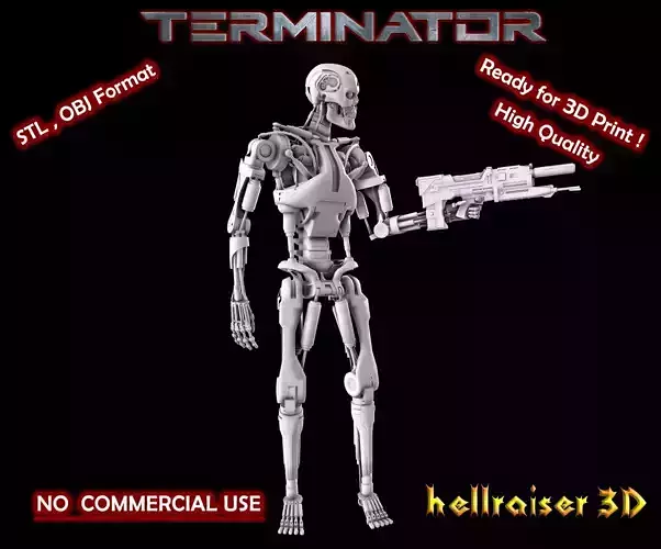 Terminator T-800 Endoskeleton Pose 4 3D print model